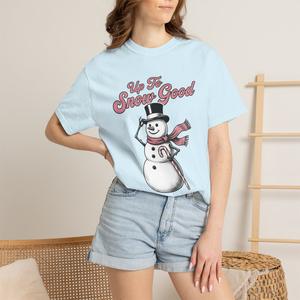 Snowman Shirt Christmas Holiday Gift Women Retro Tee Frosty T-Shirt Xmas Fan Vintage Tshirt Seasonal Graphic Sketch Candy Cane Tshirt