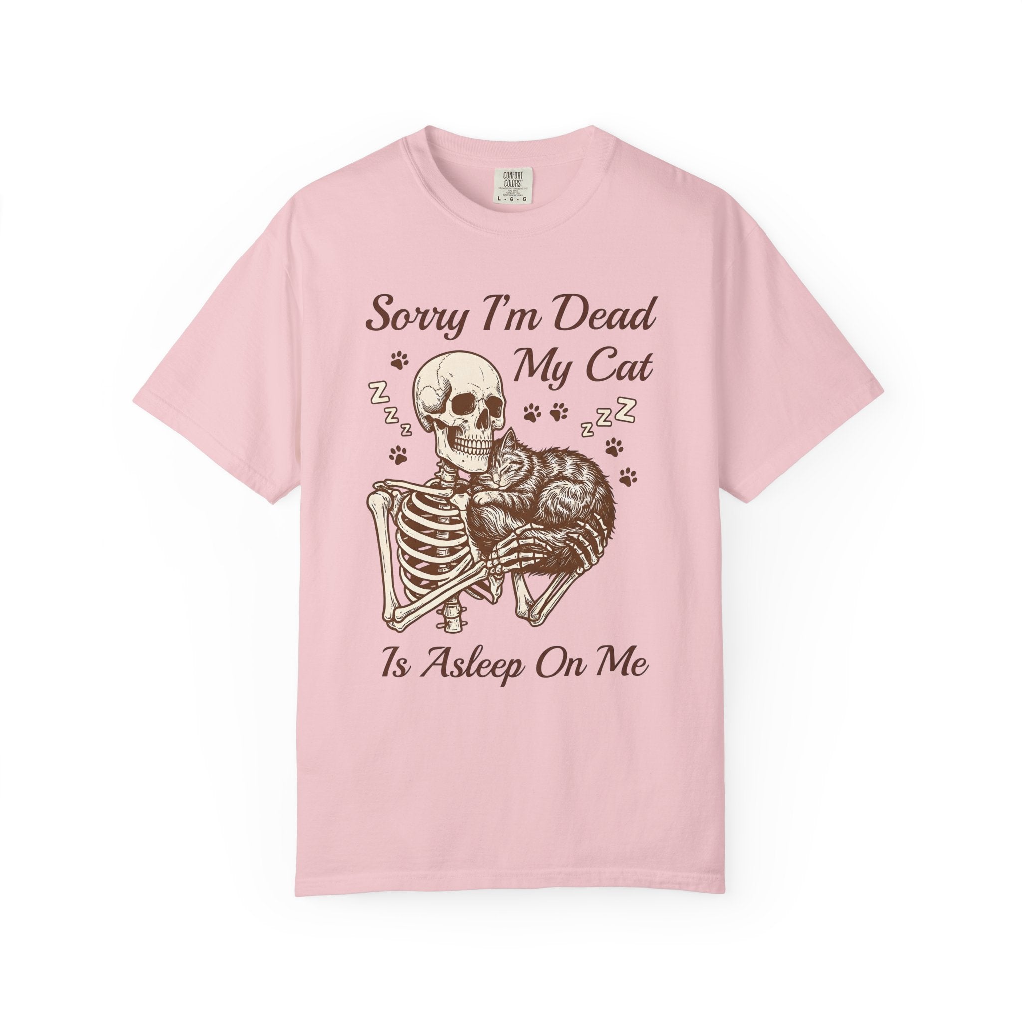 Bone Cat Shirt Cat Comedy Gift Women Rustic Tee Skeleton T-Shirt Feline Fan Vintage Tshirt Humor Graphic Line Art Cat Tracks Tshirt