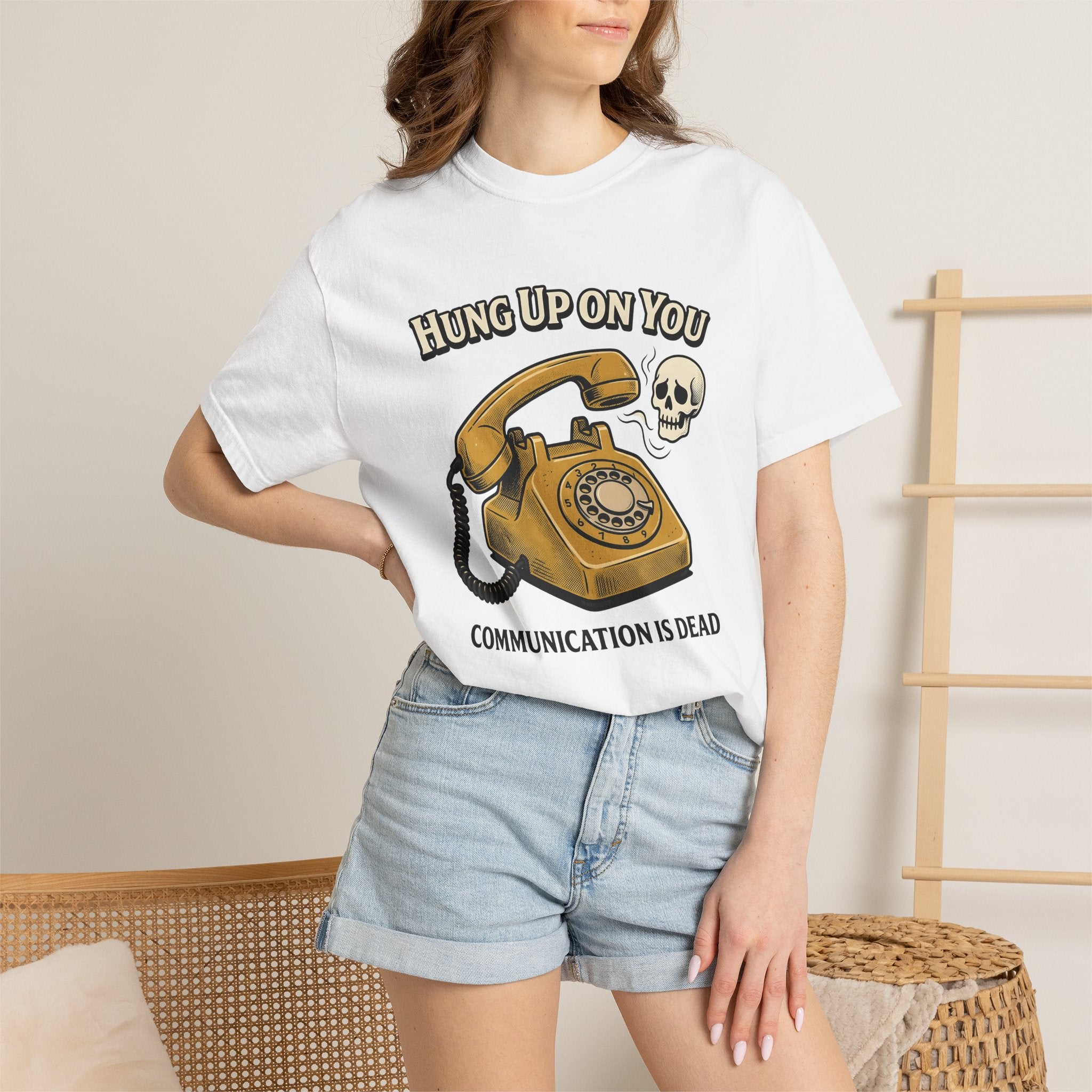 Vintage Phone Shirt St Valentines Day Funny Gift Women Distressed Tee Retro Phone T-Shirt Valentine Fan Vintage Tshirt Humorous Graphic