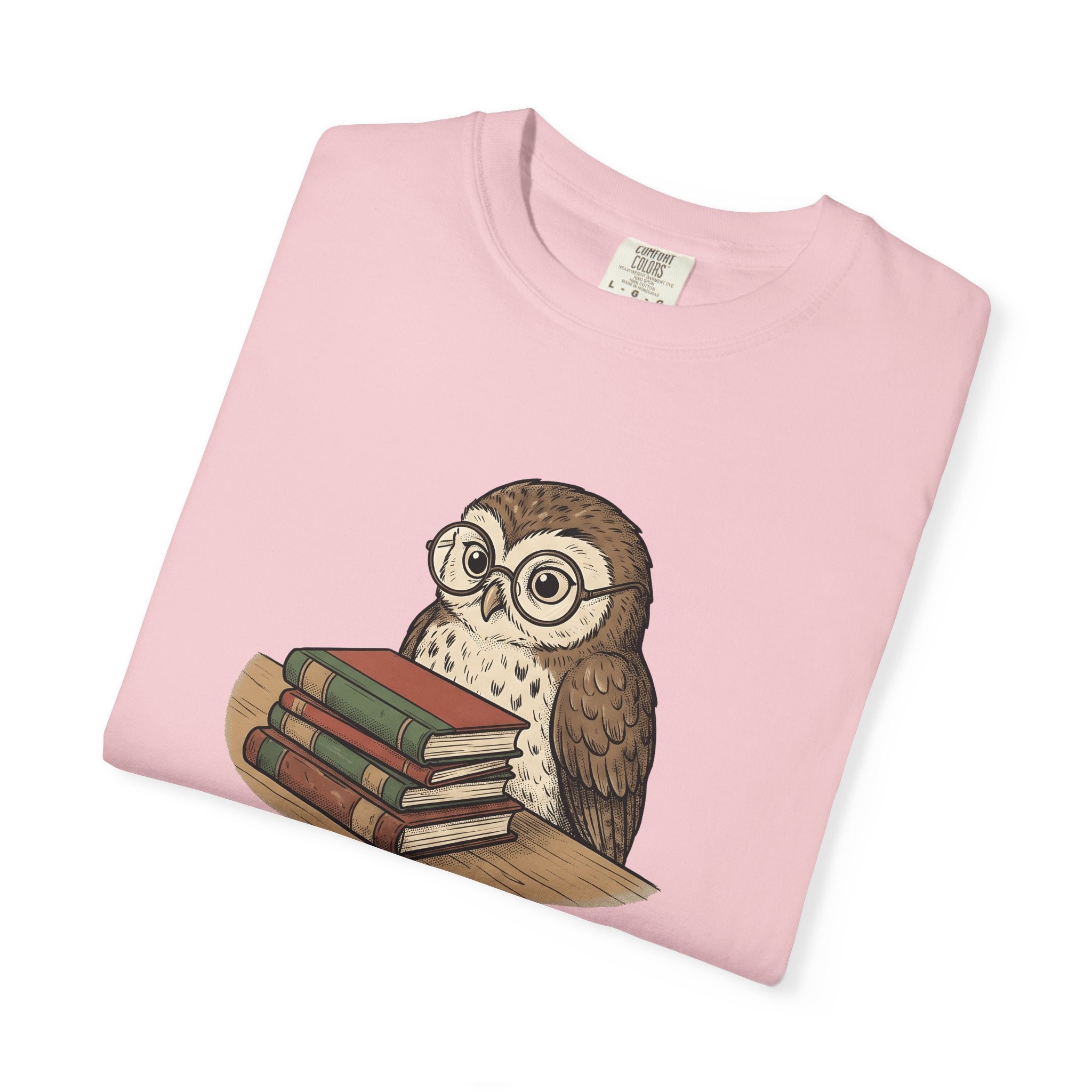 Owl Glasses Shirt Animals Teacher Gift Women Vintage Tee Owl Spectacles T-Shirt Wildlife Fan Retro Tshirt Educator Graphic Hand Drawn Books
