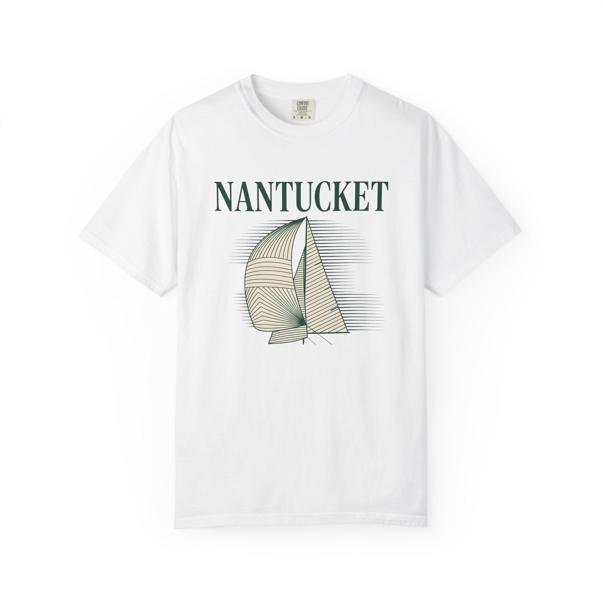 Sailing Boat Shirt Sailing Shoreline Gift Women Seascape Tee Sailboat T-Shirt Sailor Fan Sail Art Tshirt Coast Graphic Old-Fashioned Striped