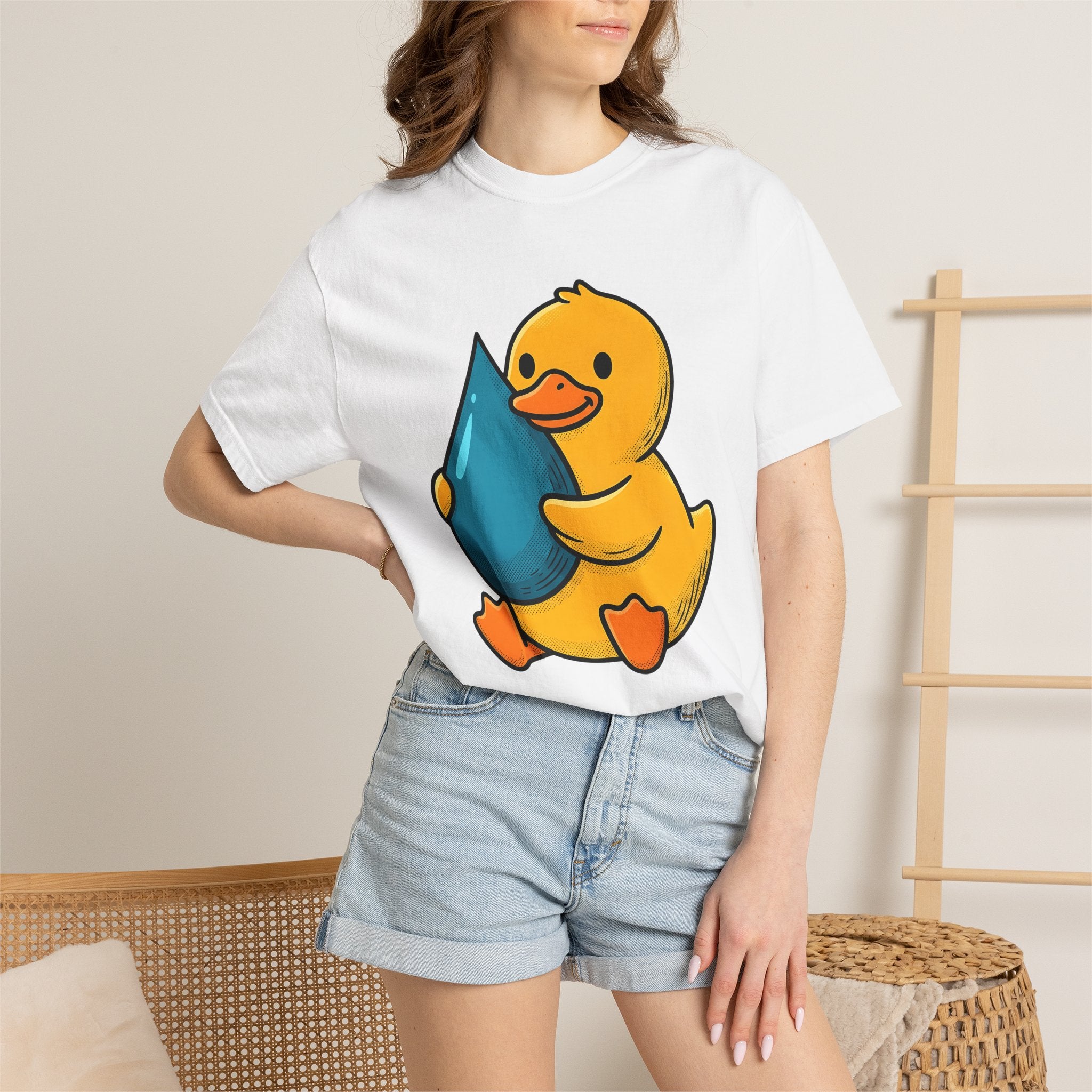Rubber Duck Shirt St. Valentine's Day Wildlife Gift Women Comic Tee Bath Toy T-Shirt Valentines Fan Cartoon Tshirt Animal Graphic Minimalist