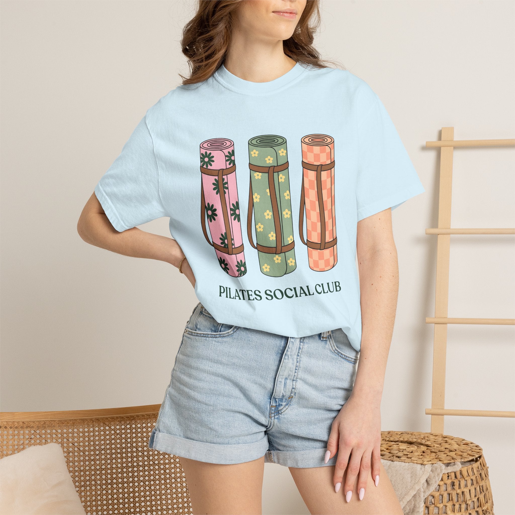 Meditation Mats Shirt Pilates Fitness Gift Women Tribal Tee Yoga Mat T-Shirt Fitness Enthusiast Ethnic Tshirt Workout Graphic Classic Petals