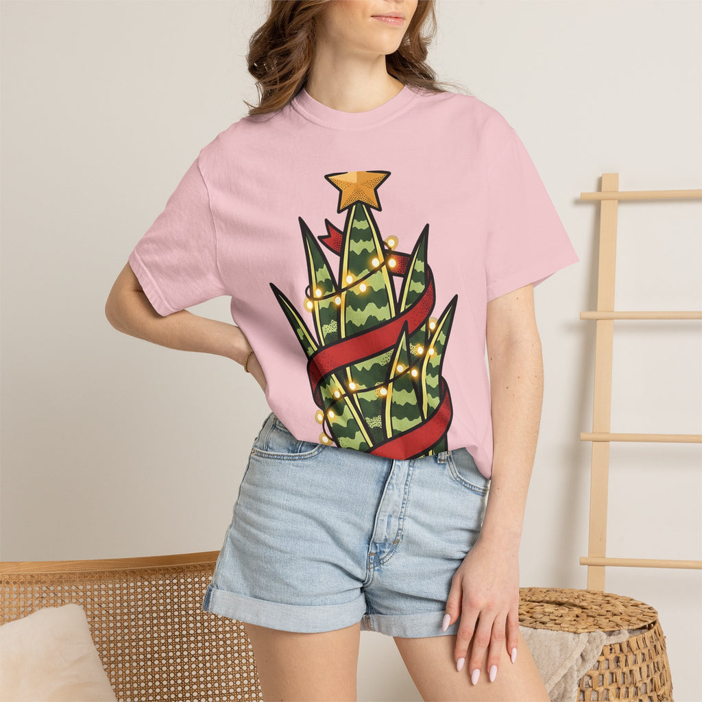 Christmas Cactus Shirt Cute Holiday Gift Women Cartoon Tee Thanksgiving Cactus T-Shirt Kawaii Fan Cartoon Tshirt Christmas Graphic Vintage