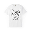 Feline Face Shirt Cat Joke Gift Women Cartoon Tee Cat T-Shirt Kitty Fan Cartoonish Tshirt Humor Graphic Clean Eyeglasses Tshirt