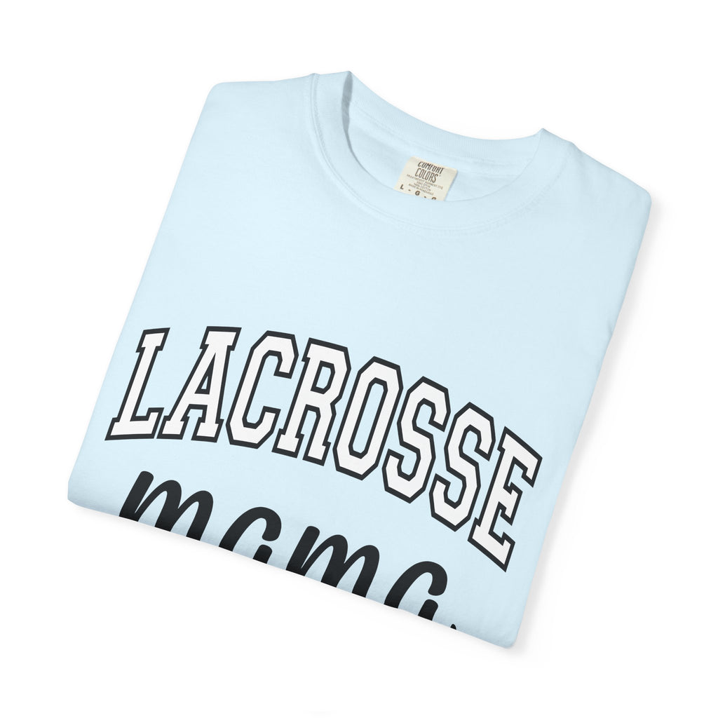 Sports Mom Shirt Moms Lacrosse Gift Women Bold Text Tee Soccer Mom T-Shirt Mom Fan Typography Tshirt Lax Graphic Minimal Team Parent Tshirt