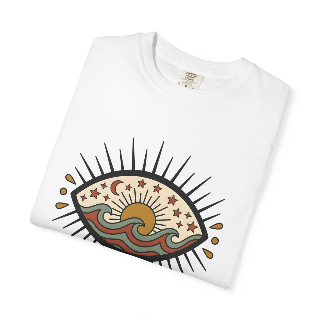 Psychic Eye Shirt Boho Astrology Gift Women Hippie Tee Third Eye T-Shirt Bohemian Enthusiast Psychedelic Tshirt Zodiac Graphic Retro