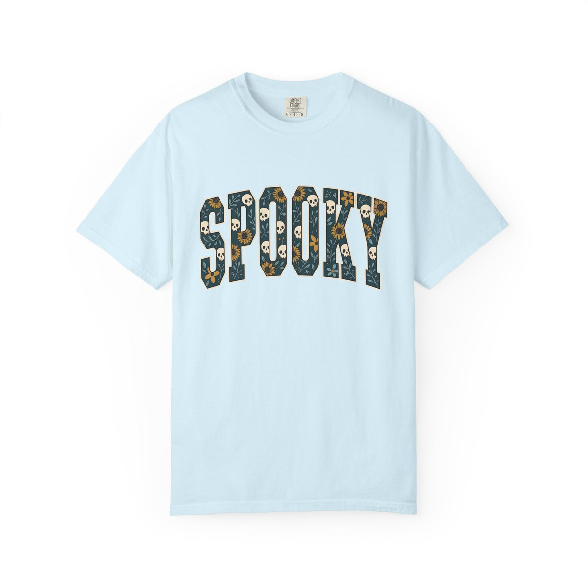 Skull Floral Shirt Halloween Gothic Unisex Gift Bold Tee Sugar Skull T-Shirt