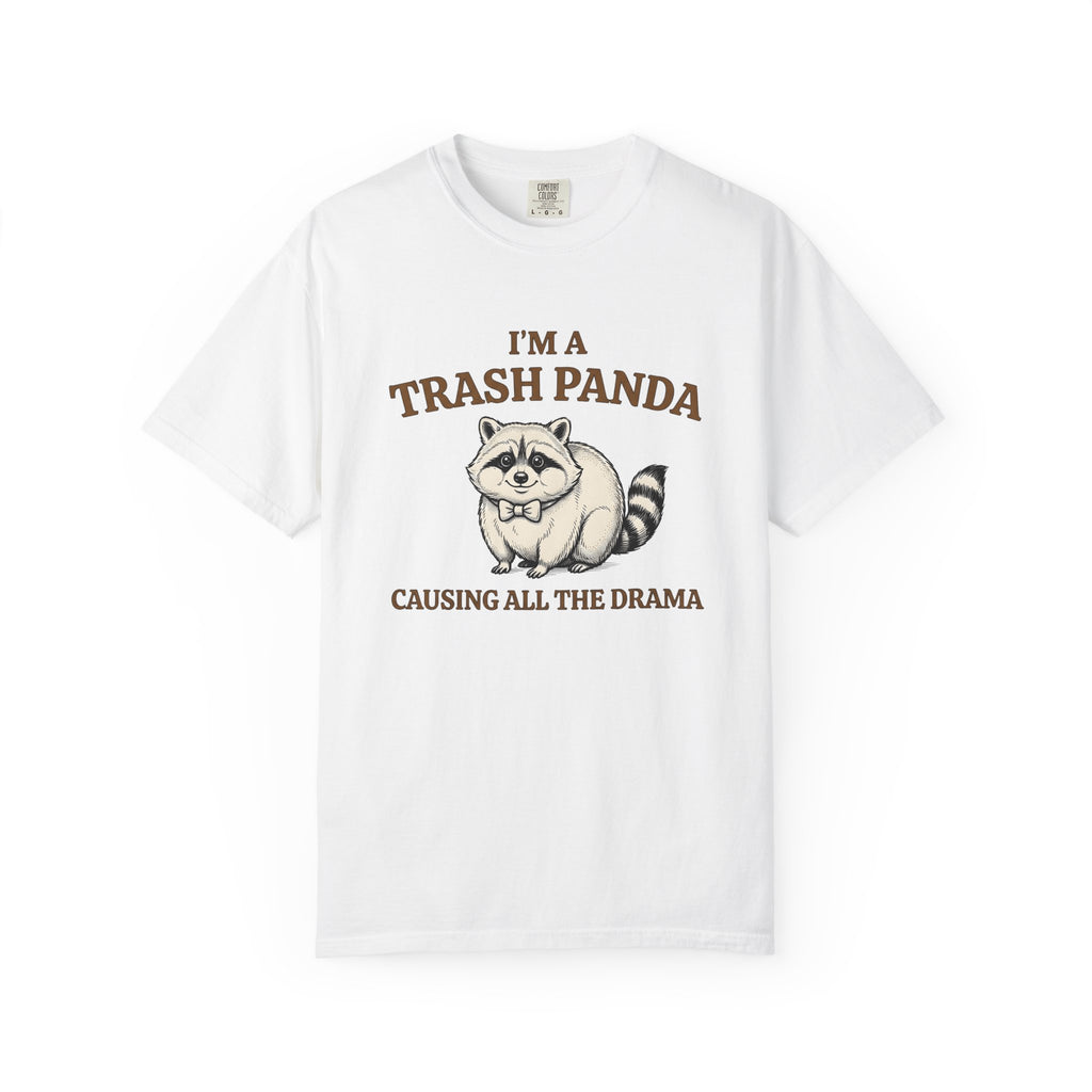 Raccoon Graphic Shirt Funny Animal Gift Women Cute Tee Trash Panda T-Shirt Humor Fan Cartoon Tshirt Wildlife Graphic Hand Drawn Bow Tie