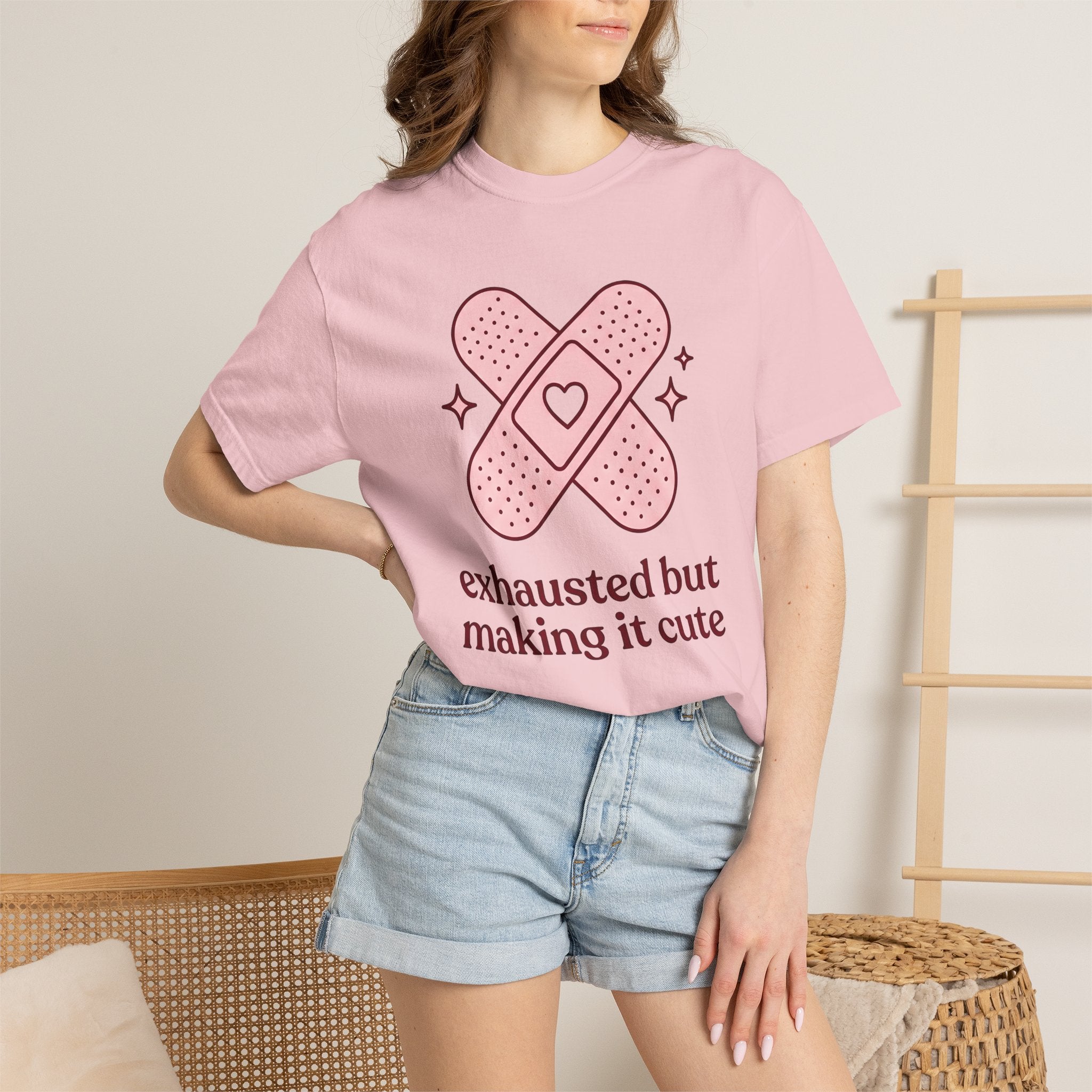 Adhesive Heart Shirt Nurses Medicare Gift Women Modern Tee Sticky Heart T-Shirt Nurse Practitioner Enthusiast Contemporary Tshirt Medical