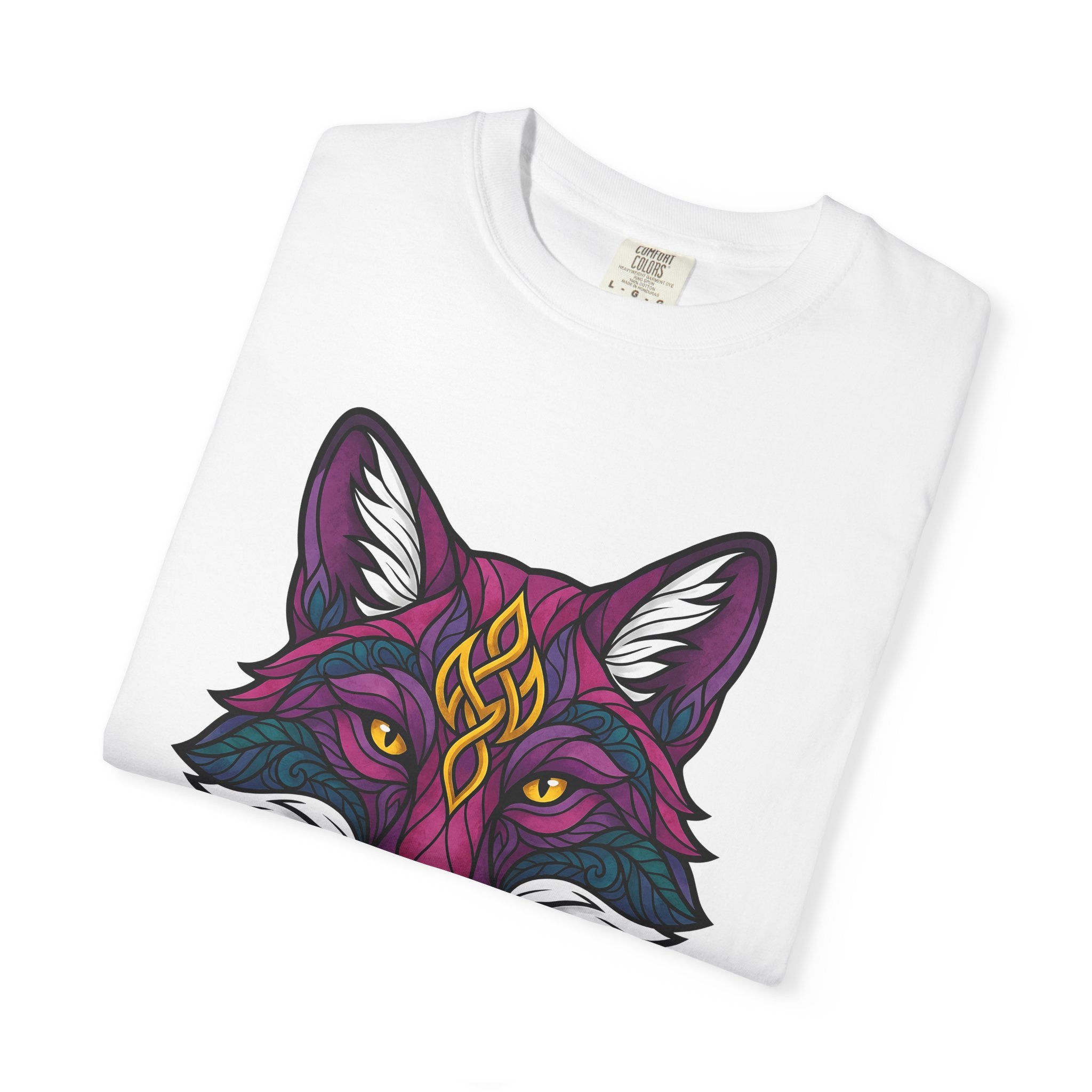 Fox Face Shirt Animals Magic Gift Women Hippie Tee Fox T-Shirt Wildlife Fan Bohemian Tshirt Mystical Graphic Trippy Mandala Design Tshirt