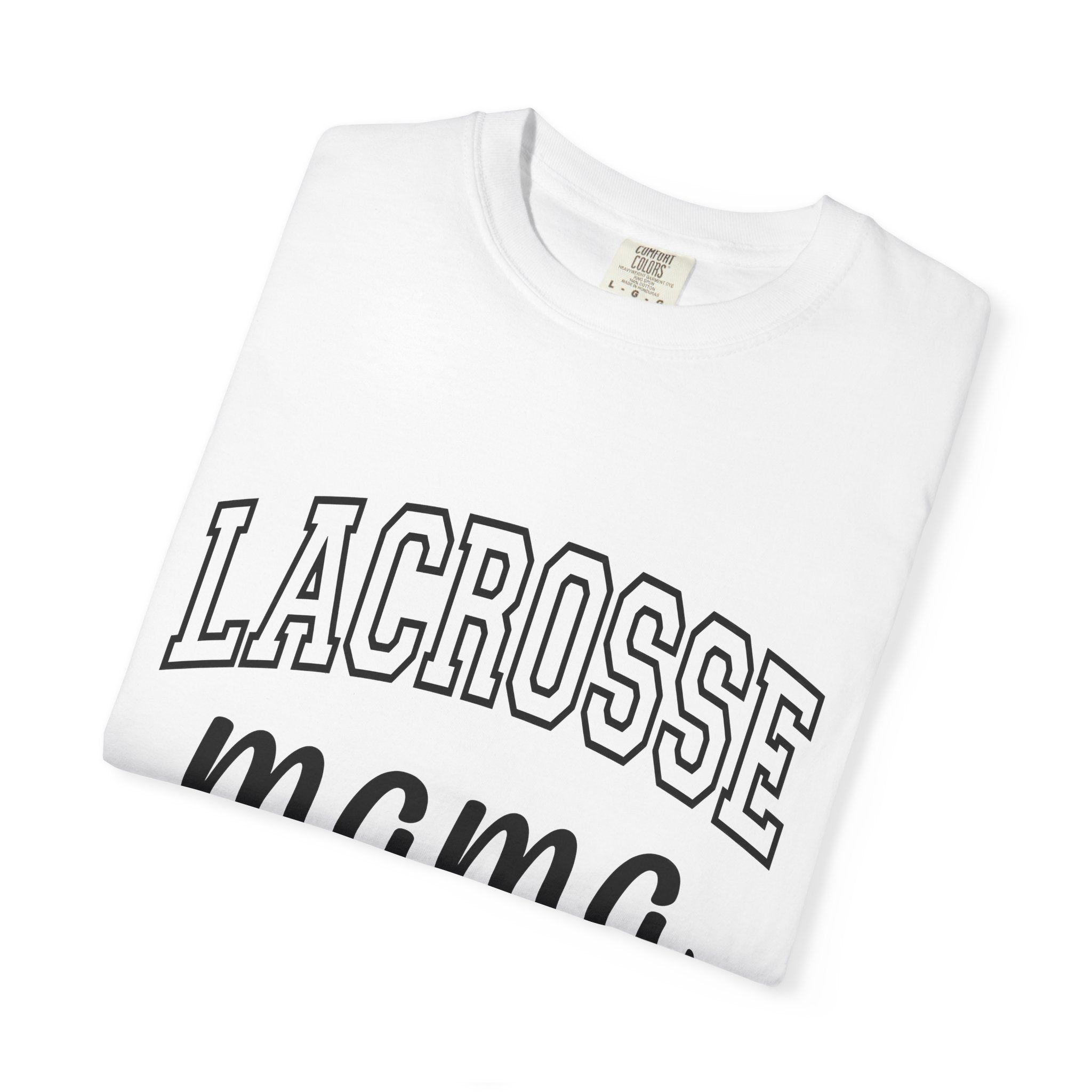 Sports Mom Shirt Moms Lacrosse Gift Women Bold Text Tee Soccer Mom T-Shirt Mom Fan Typography Tshirt Lax Graphic Minimal Team Parent Tshirt