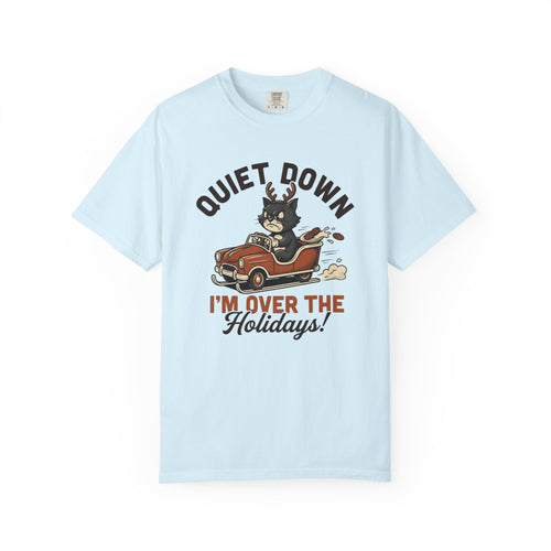 Angry Cat Vehicle Shirt Christmas Animal Gift Women Cartoon Tee Mad Car T-Shirt Xmas Fan Funny Car Graphic Classic Antlers Tshirt