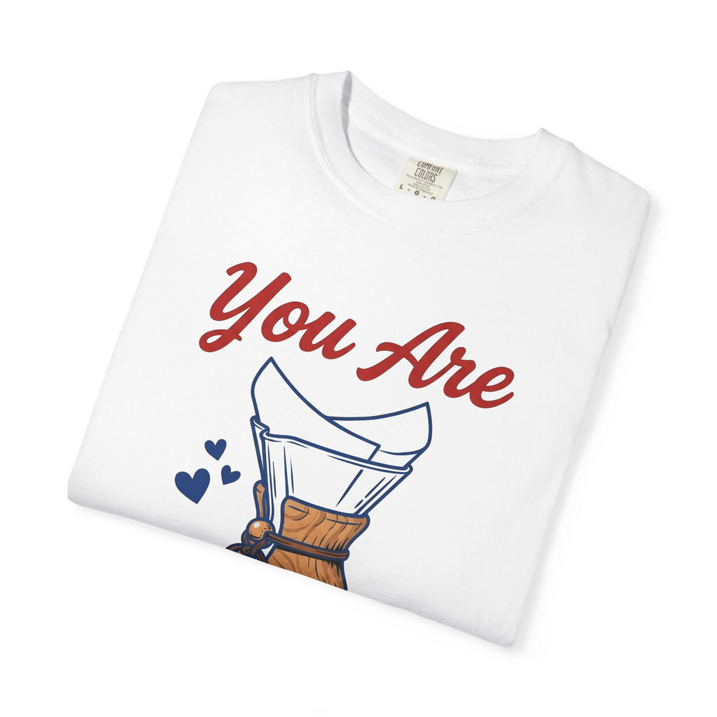 Drip Coffee Pot Shirt Coffee Baking Gift Women Sketch Tee Coffee Maker T-Shirt Coffee Fan Coffee Drawing Design Line Art Heart Shapes Tshirt