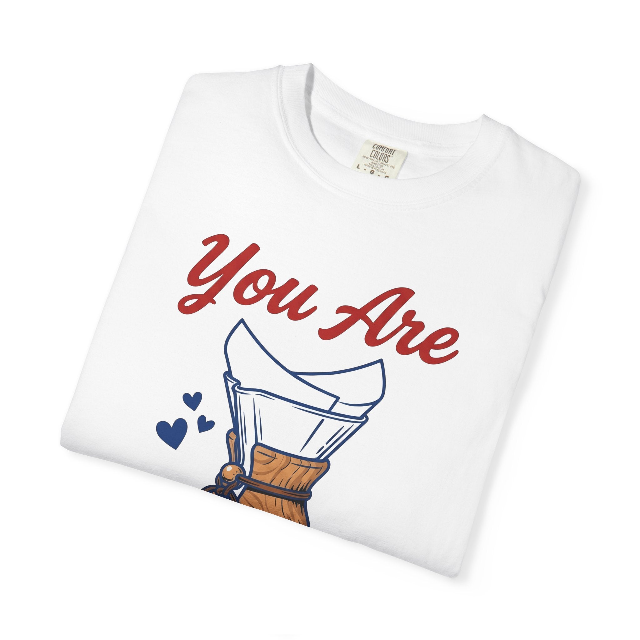 Drip Coffee Pot Shirt Coffee Baking Gift Women Sketch Tee Coffee Maker T-Shirt Coffee Fan Coffee Drawing Design Line Art Heart Shapes Tshirt