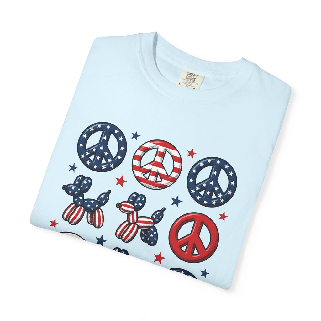 Usa Peace Gesture Shirt America 4Th Of July Party Gift Women Comic Tee Peace Sign T-Shirt Patriot Fan Cartoon Tshirt Party Graphic Old