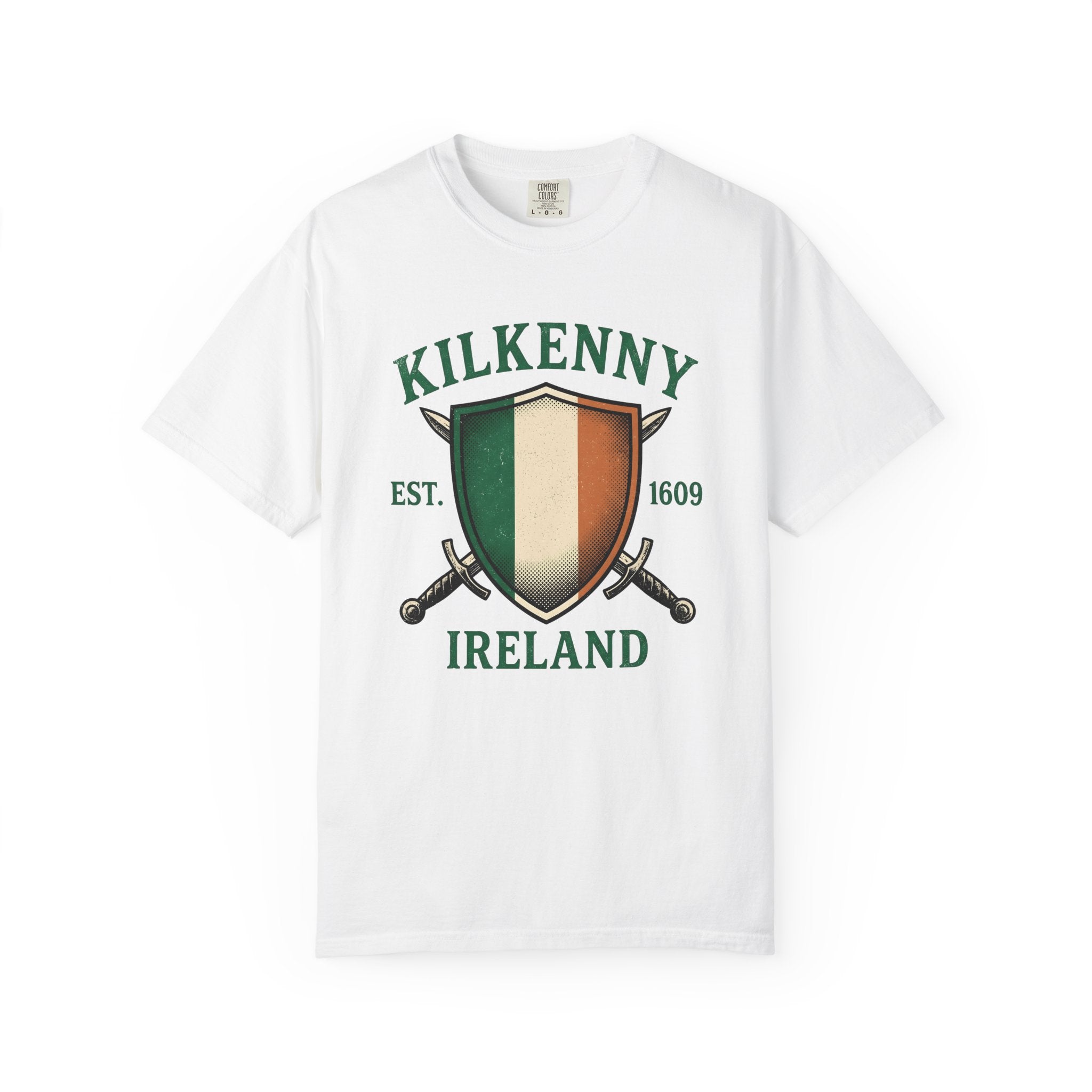 Irish Coat Shield Shirt St Patrick's Day Lineage Gift Women Hand Drawn Tee Crest T-Shirt Heritage Enthusiast Heraldic Tshirt Family Graphic