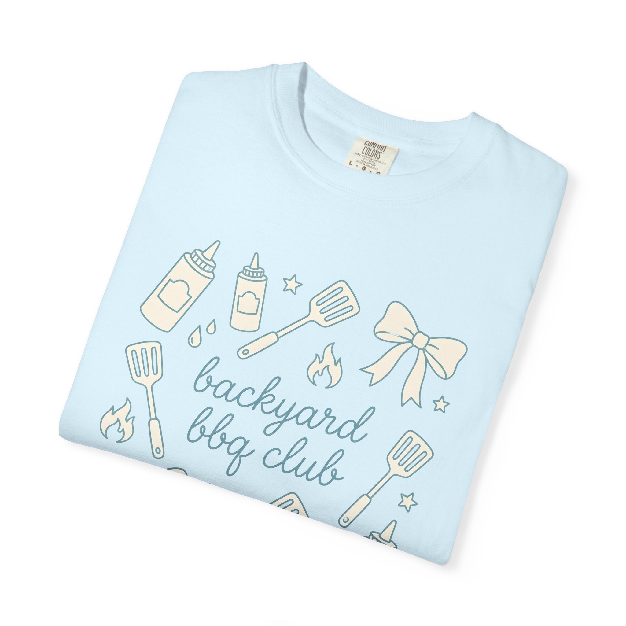 Barbecue Accessories Shirt 4th Of July Kitchen Gift Women Sketch Tee Bbq Grill T-Shirt Independence Day Fan Barbecue Illustration Cookware