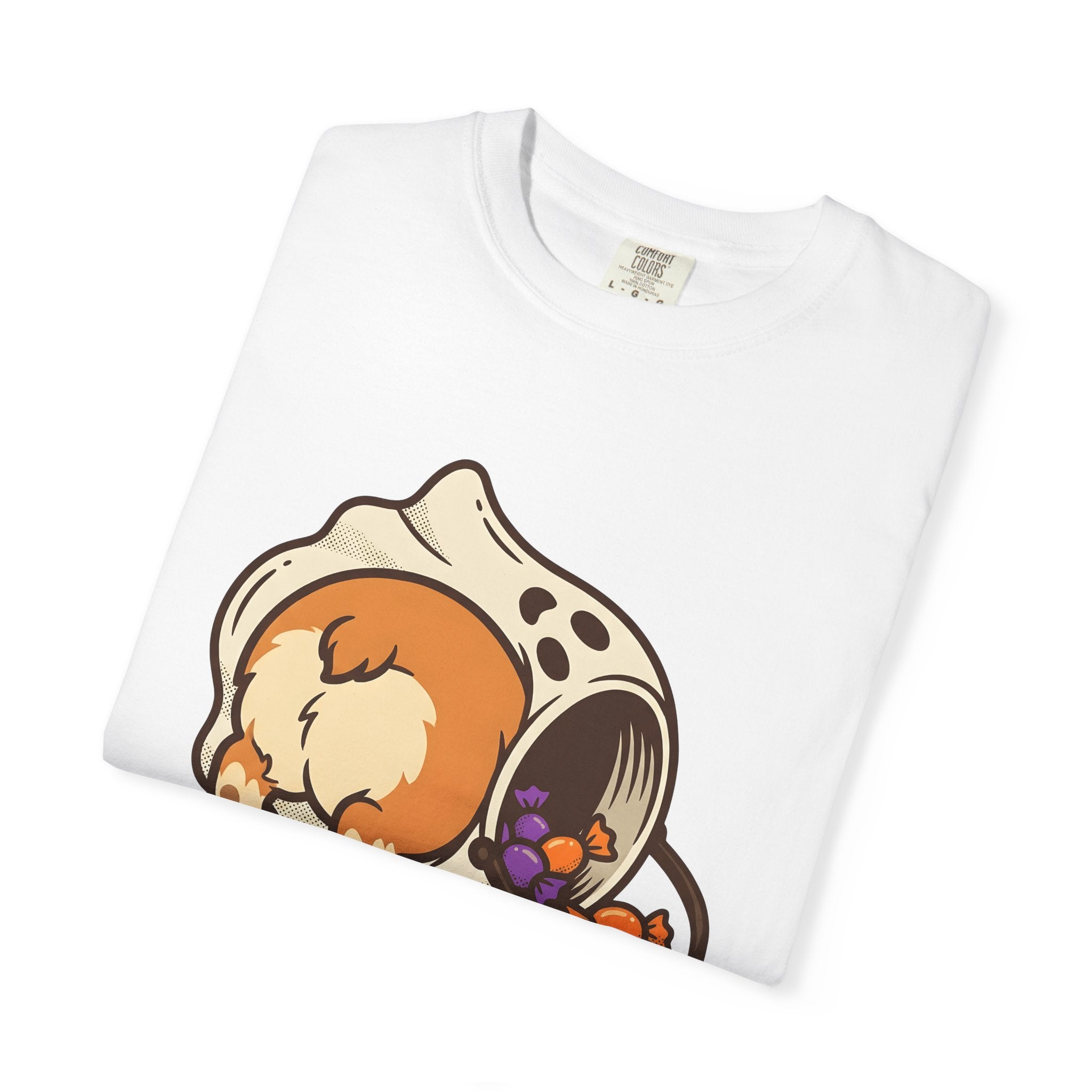 Corgi Dog Shirt Dog Halloween Gift Women Cartoon Tee Puppy T-Shirt Dog Fan Cute Tshirt Spooky Graphic Kawaii Candy Tshirt