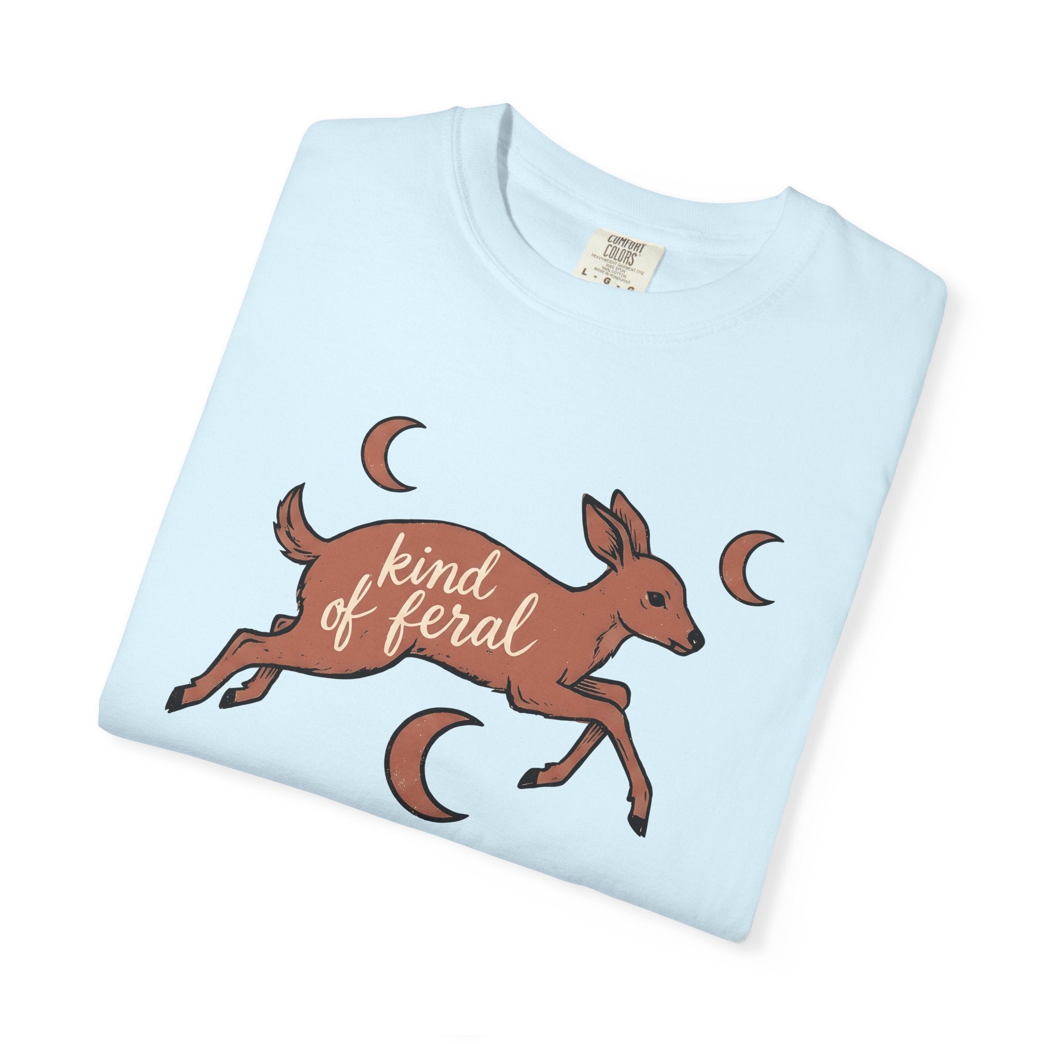 Deer Illustration Shirt Boho Chic Outdoors Gift Women Rustic Tee Buck T-Shirt Hippie Fan Country Tshirt Wilderness Graphic Sketch Moon