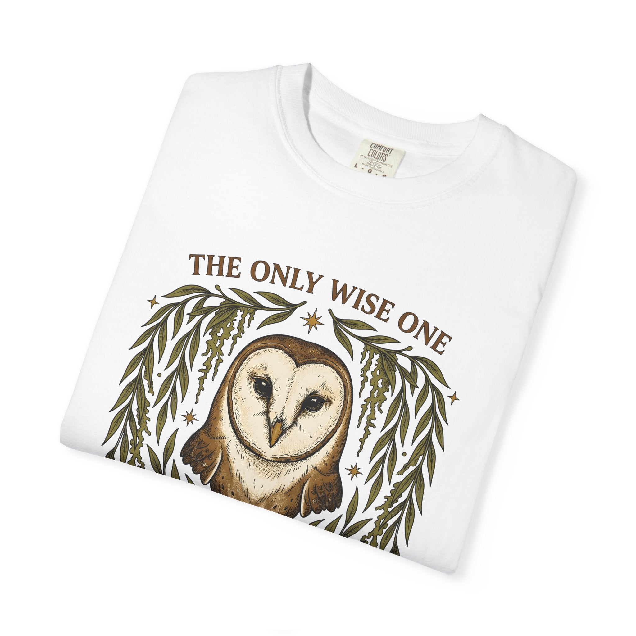 Barn Owl Shirt Cottagecore Forest Gift Women Garden Tee Owl T-Shirt Rustic Fan Cottage Tshirt Woods Graphic Antique Willow Sprigs Tshirt