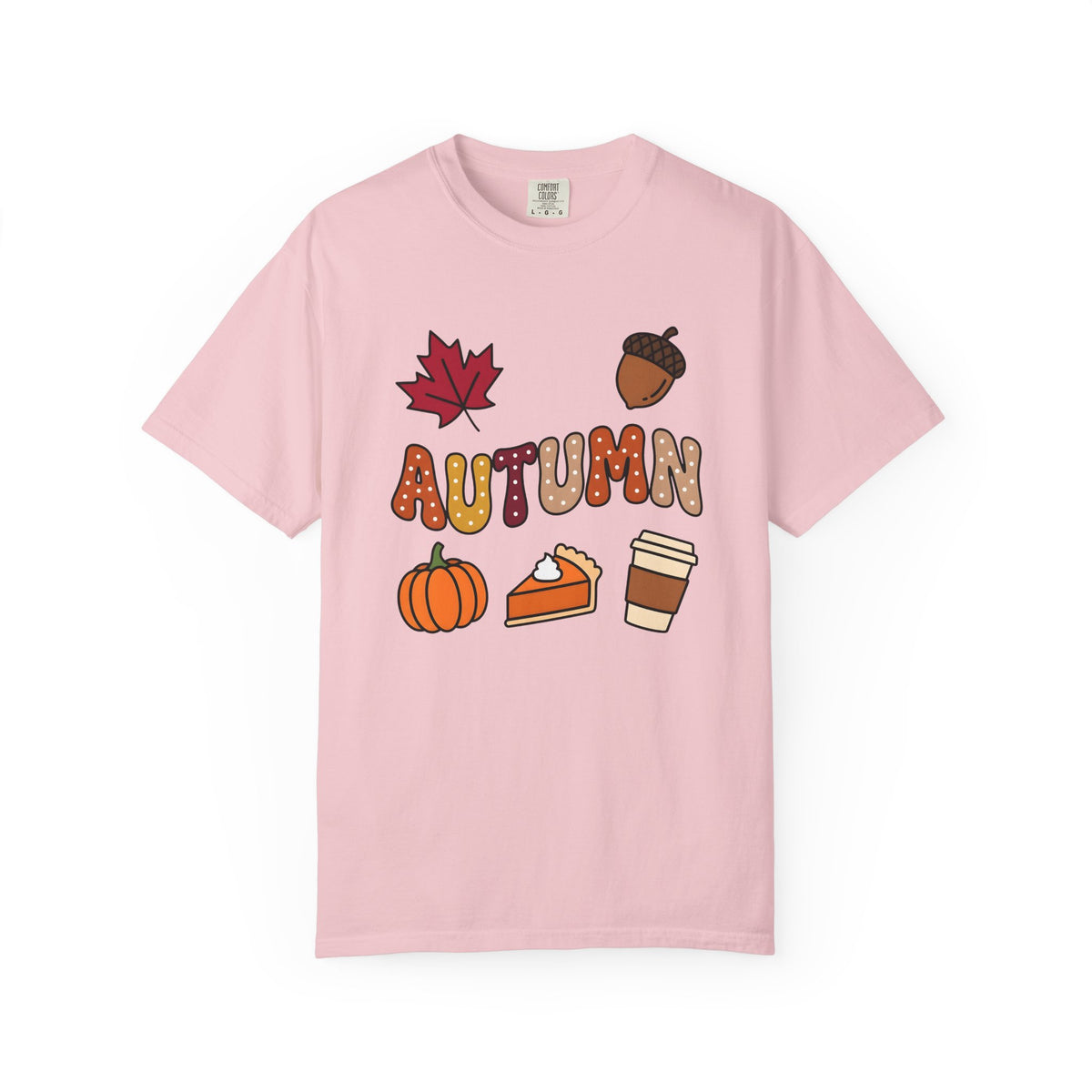 Fall Icons Shirt Autumn Crops Unisex Gift Line Art Tee Autumn Symbols T-Shirt