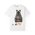 Siamese Kitten Shirt Cat Clothing Gift Women Sketch Tee Kitten T-Shirt Cat Fan Drawing Design Retro Pullover Tshirt