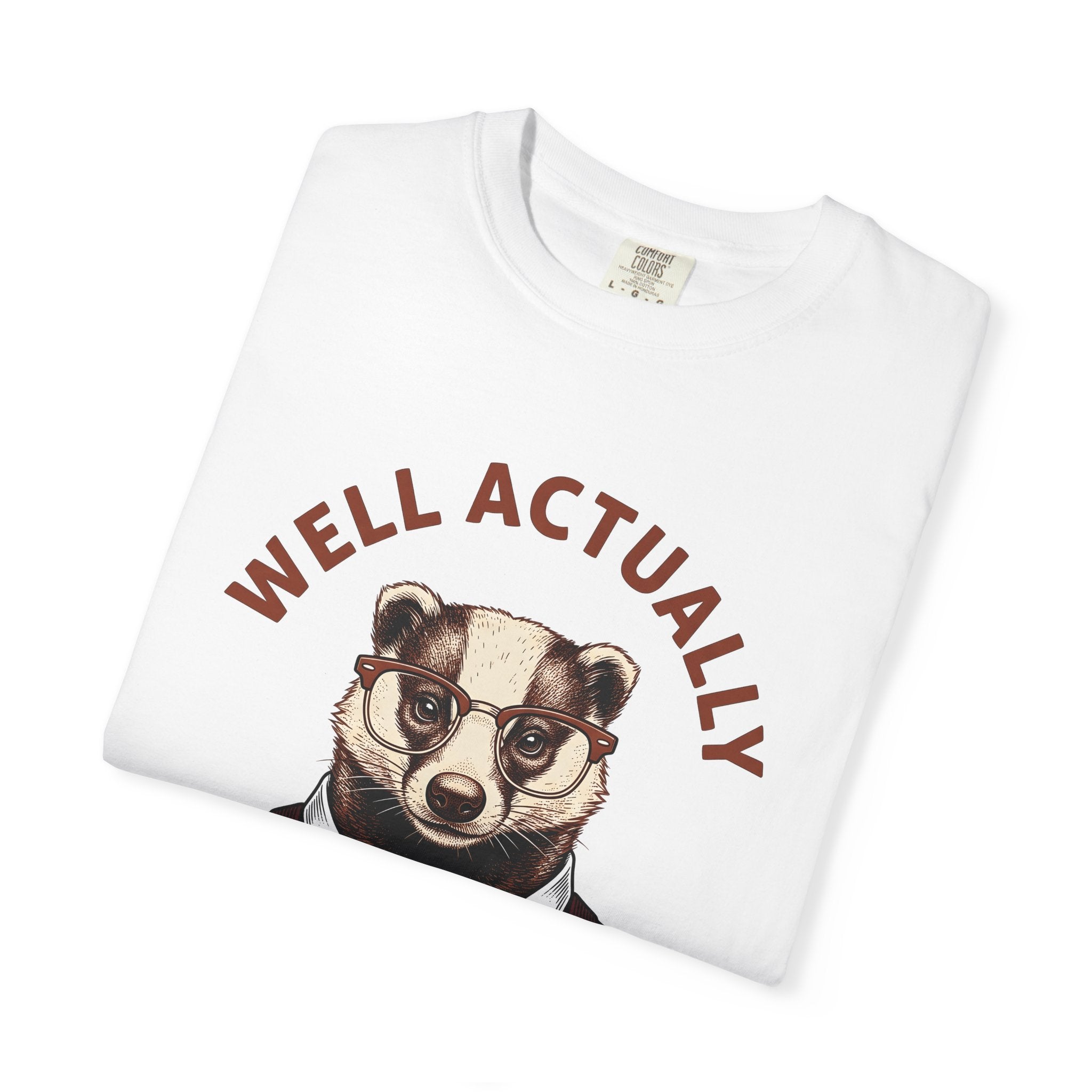 Badger Specs Shirt Funny Fauna Gift Women Classic Tee Badger T-Shirt Humor Fan Vintage Tshirt Wildlife Graphic Line Art Suspenders Tshirt