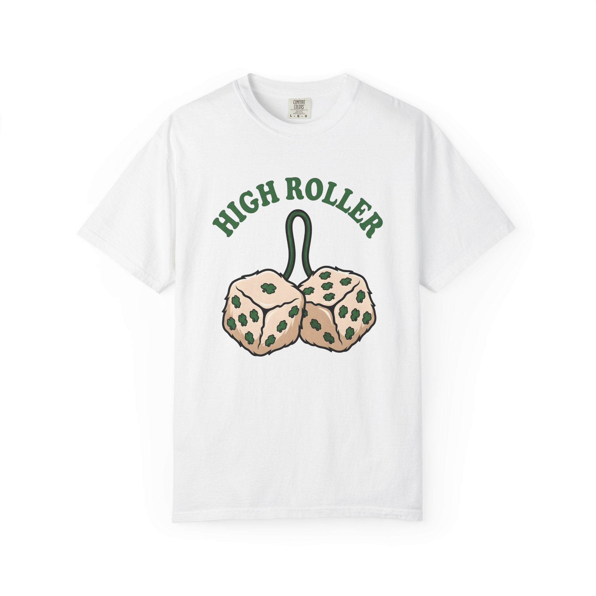 Shamrock Dice Shirt St Patrick's Day Casino Gift Women Cartoon Tee Lucky Charm T-Shirt St Patricks Fan Comic Tshirt Gambling Graphic Retro