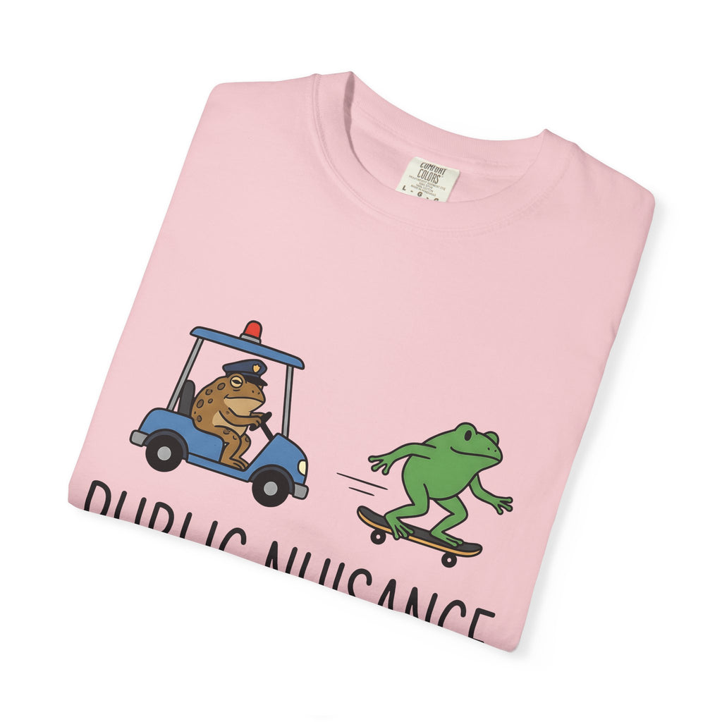 Frog Skate Shirt Funny Wildlife Gift Women Comic Tee Toad T-Shirt Humor Fan Cartoon Tshirt Animal Graphic Sketch Cop Car Tshirt