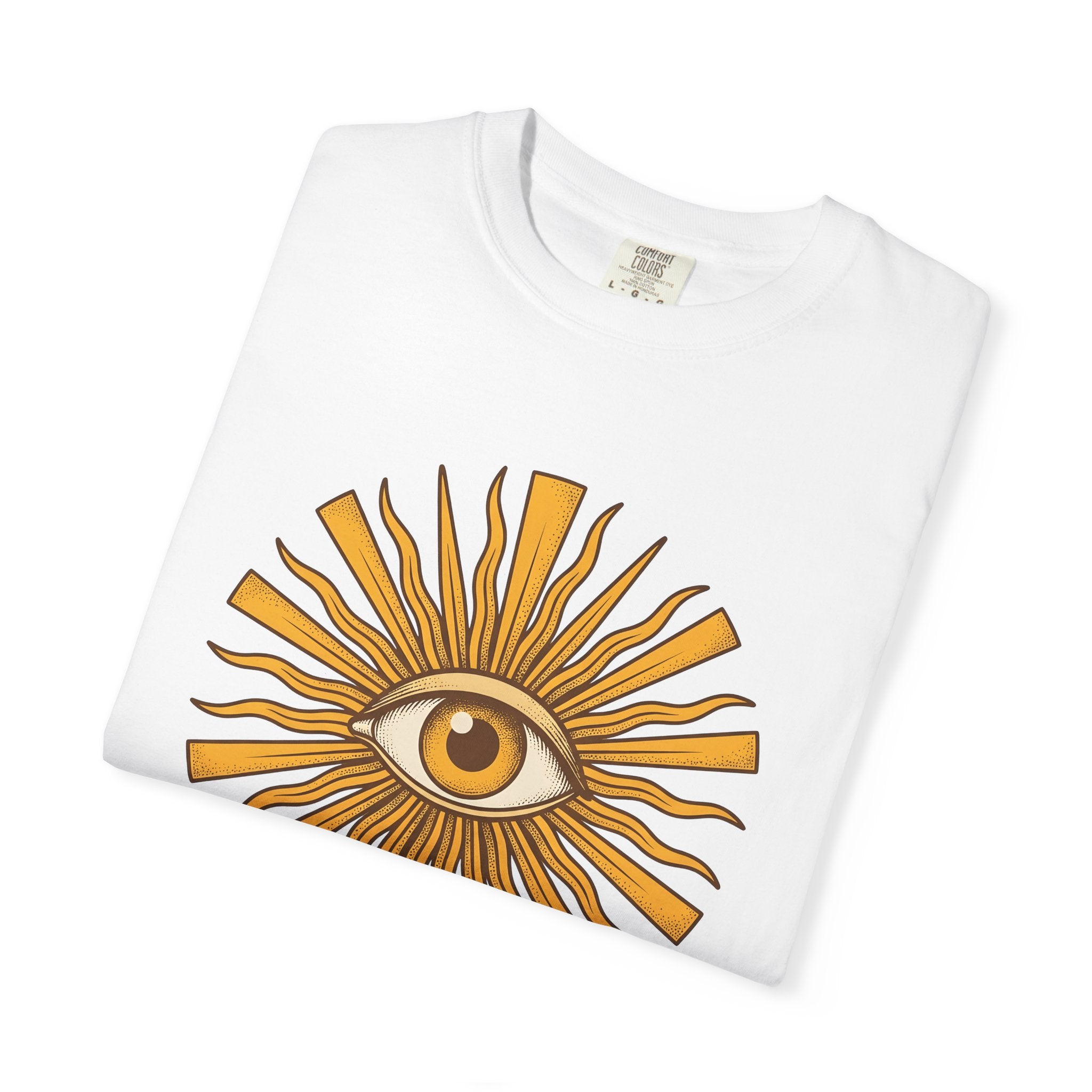 Sun Eye Shirt Boho Spiritual Gift Women Hippie Tee Sun T-Shirt Bohemian Enthusiast Psychedelic Tshirt Mystical Graphic Retro Beams Tshirt