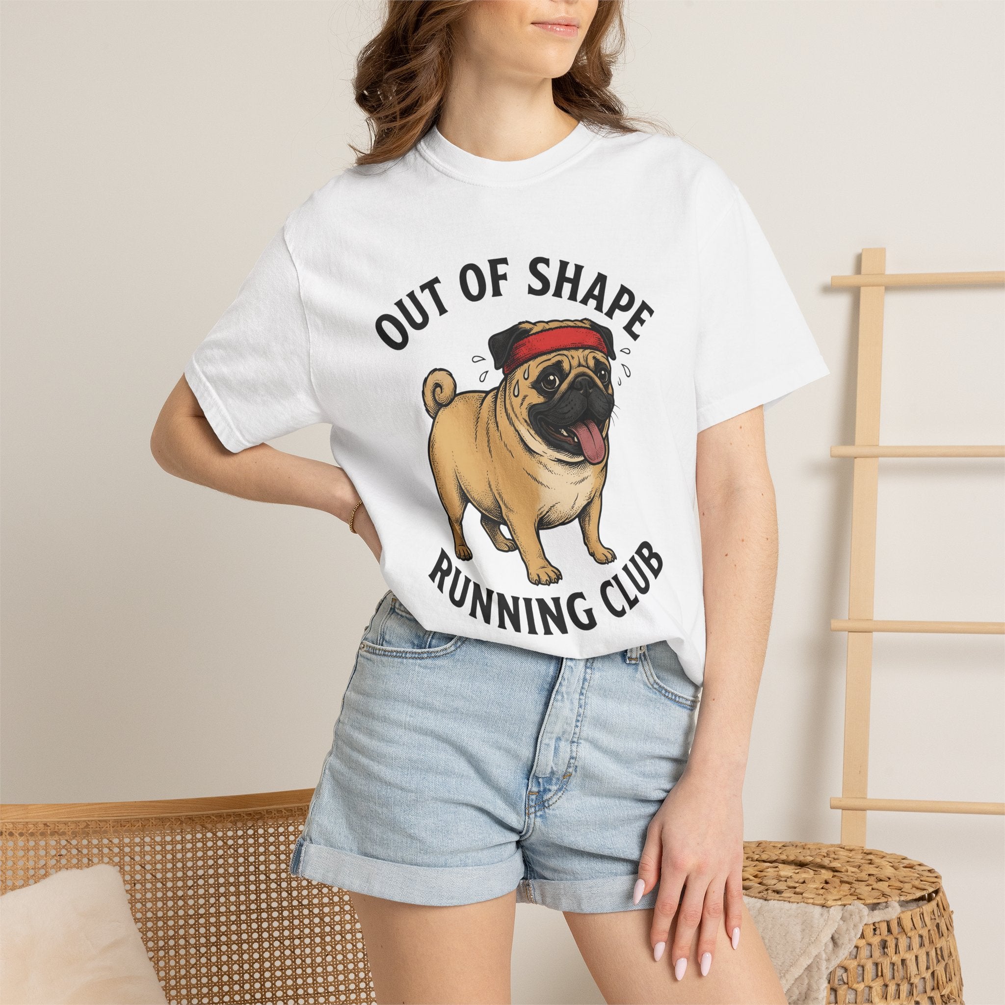 Pug Dog Shirt Sports Humor Gift Women Cartoon Tee Pug T-Shirt Athlete Fan Comic Tshirt Funny Graphic Vintage Sweat Drops Tshirt