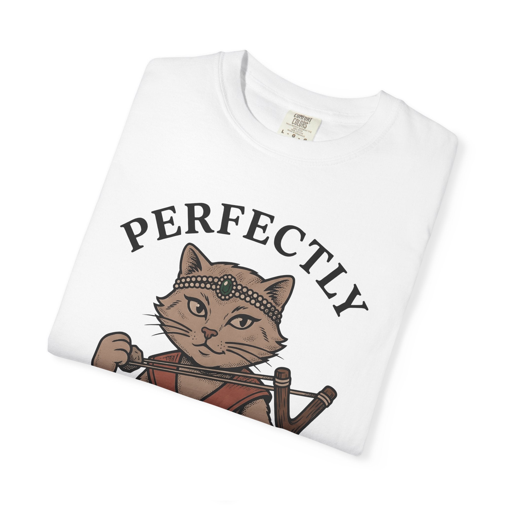 Royal Cat Shirt Cat Humor Gift Women Vintage Tee Kitty T-Shirt Cat Fan Retro Tshirt Funny Graphic Hand Drawn Slingshot Tshirt