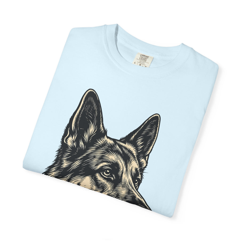 German Shepherd Shirt Dog Companion Gift Women Outline Tee Shepherd Dog T-Shirt Dog Fan Alsatian Graphic Tshirt Drawing Dog Profile Tshirt