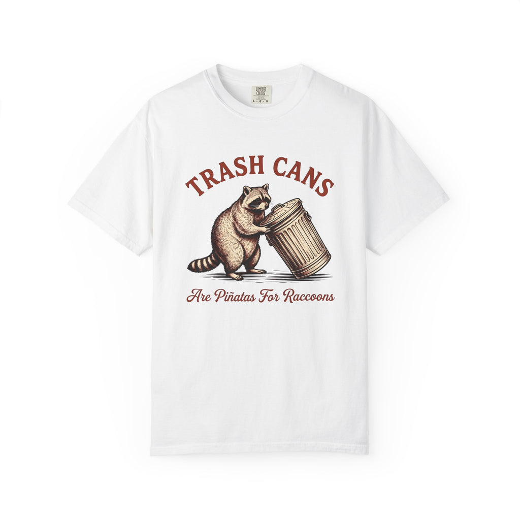 Raccoon Trash Bin Shirt Funny Creatures Gift Women Classic Tee Trash Panda T-Shirt Humor Fan Vintage Tshirt Animal Graphic Doodle Beast