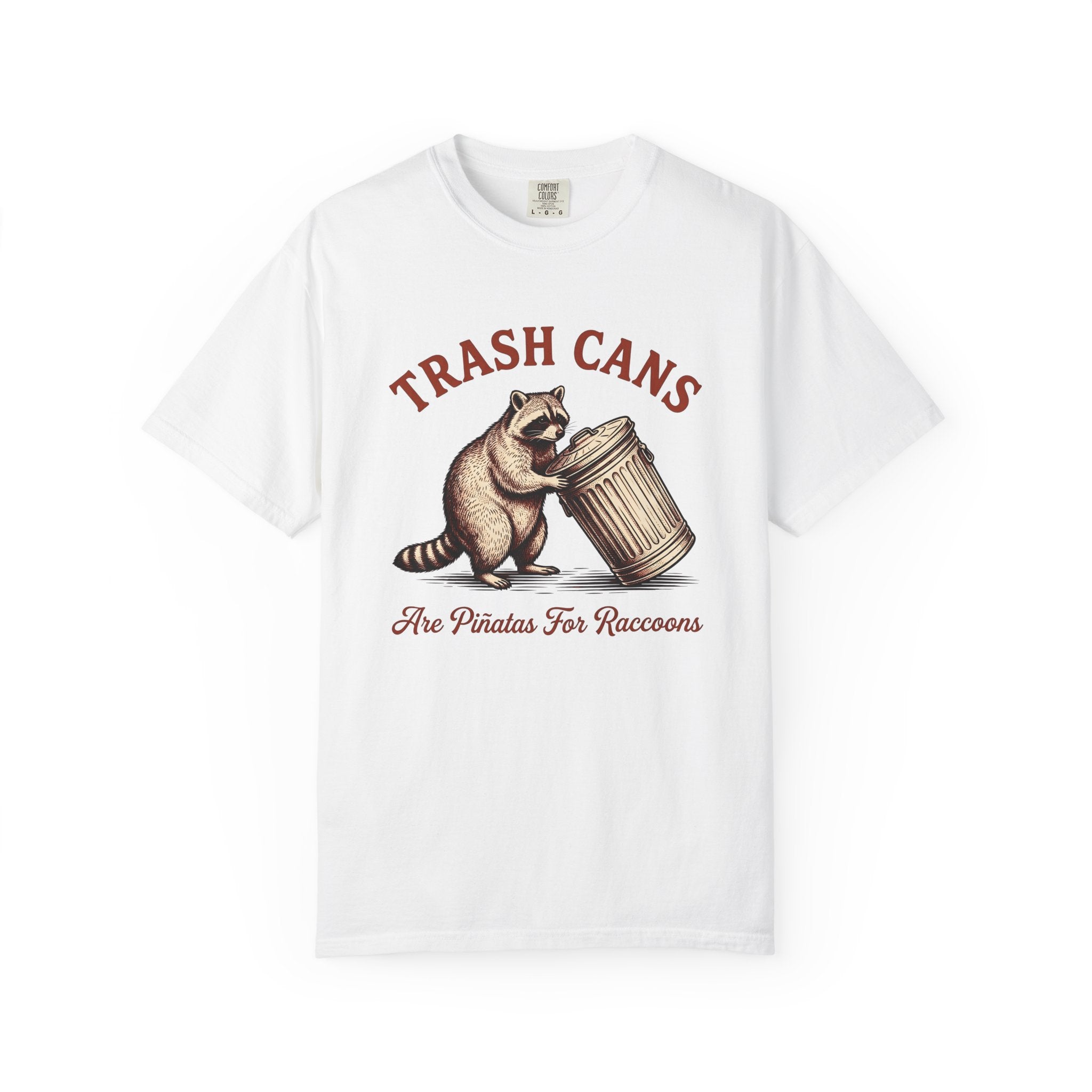Raccoon Trash Bin Shirt Funny Creatures Gift Women Classic Tee Trash Panda T-Shirt Humor Fan Vintage Tshirt Animal Graphic Doodle Beast