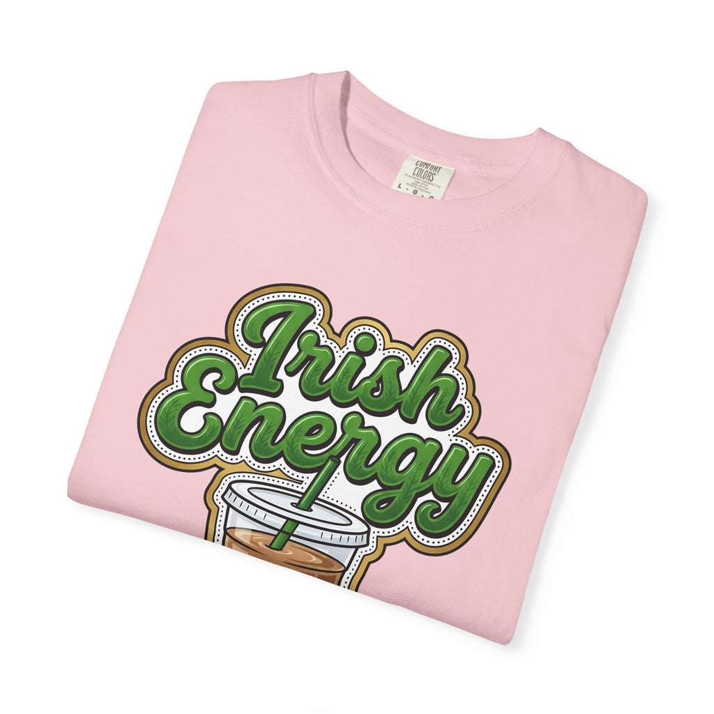 Iced Latte Glass Shirt St Patrick's Day Mocha Gift Women Comic Tee Coffee Cup T-Shirt Irish Fan Cartoon Tshirt Mocha Design Classic Shamrock