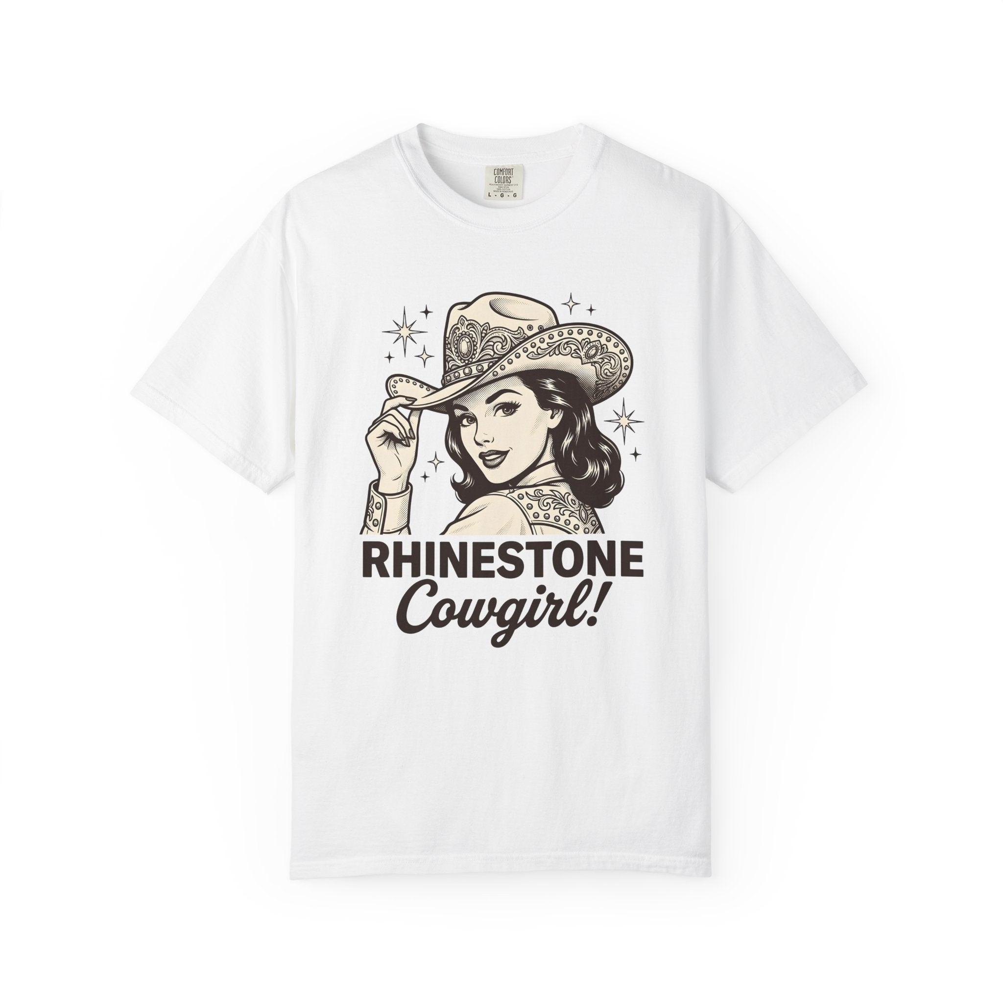Cowgirl Portrait Shirt Cowgirl Western Gift Women Vintage Tee Cowgirl T-Shirt Rodeo Fan Rustic Tshirt Country Graphic Retro Stars Tshirt