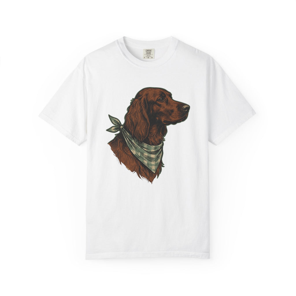 Dog Bandana Shirt St Patrick's Day Pet Gift Women Vintage Tee Bandana T-Shirt Shamrock Fan Retro Tshirt Animal Graphic Hand Drawn Scarf