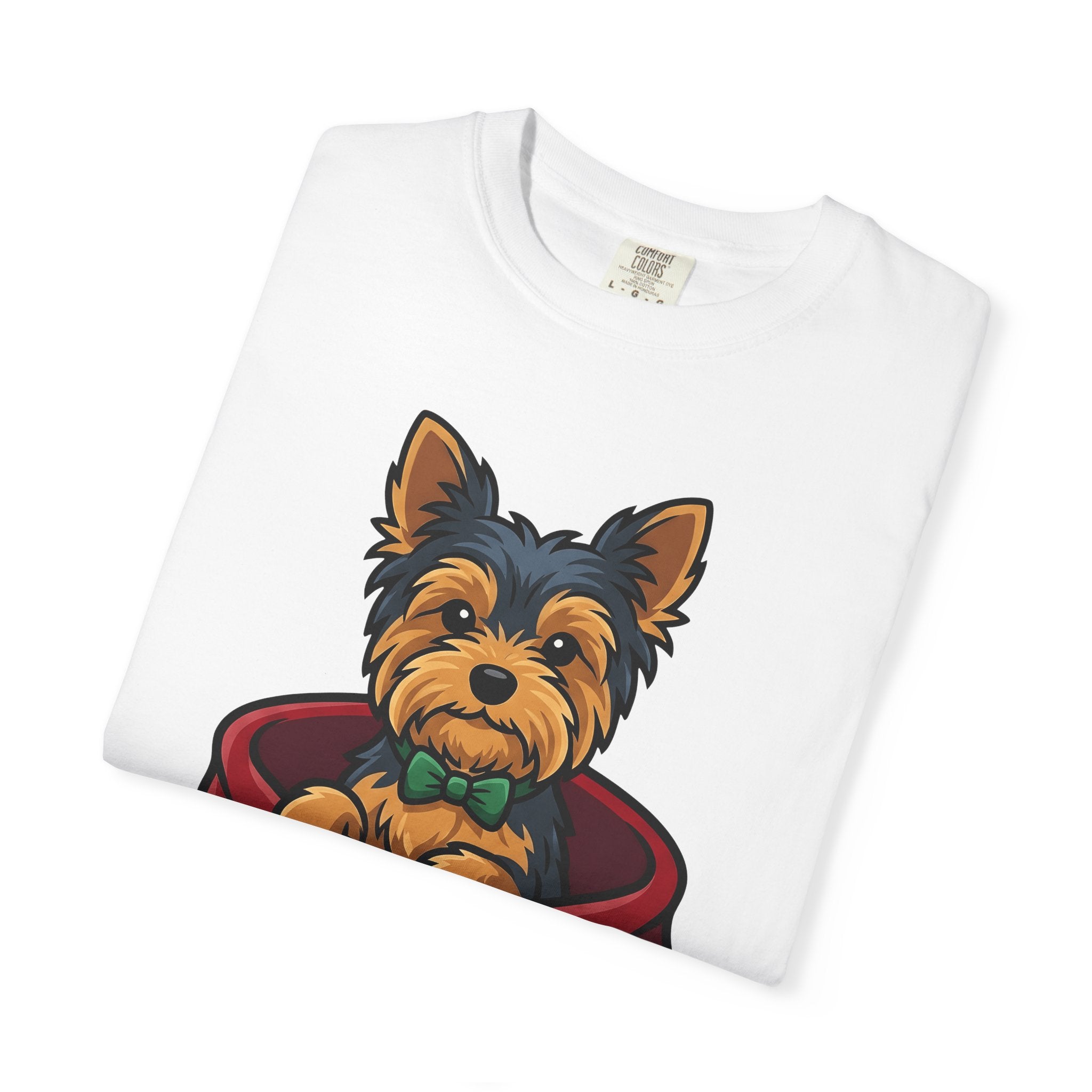 Yorkie Puppy Shirt Dog Pet Supplies Gift Women Pop Art Tee Yorkie T-Shirt Dog Fan Pop Art Tshirt Pet Accessories Graphic Manga Bowtie Tshirt