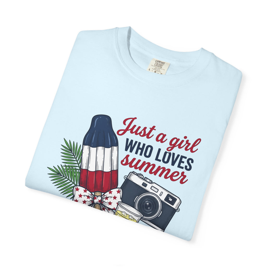 Patriotic Popsicle Shirt 4th Of July Summer Gift Women Hand Drawn Tee Popsicle T-Shirt Independence Day Fan Illustrated Tshirt Summer