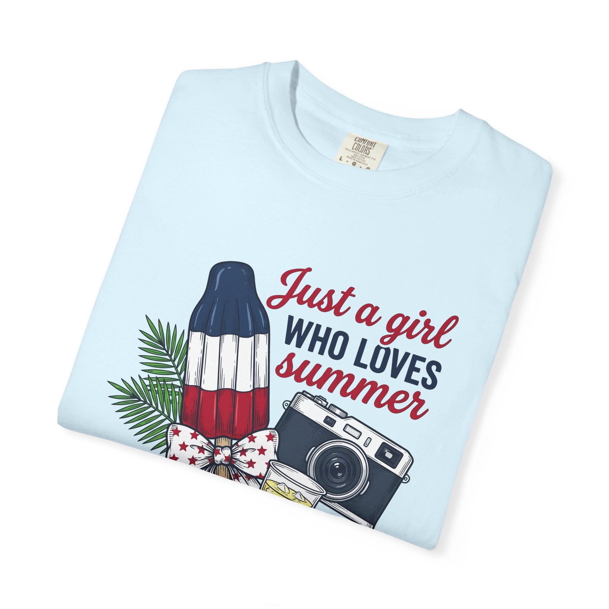 Patriotic Popsicle Shirt 4th Of July Summer Gift Women Hand Drawn Tee Popsicle T-Shirt Independence Day Fan Illustrated Tshirt Summer