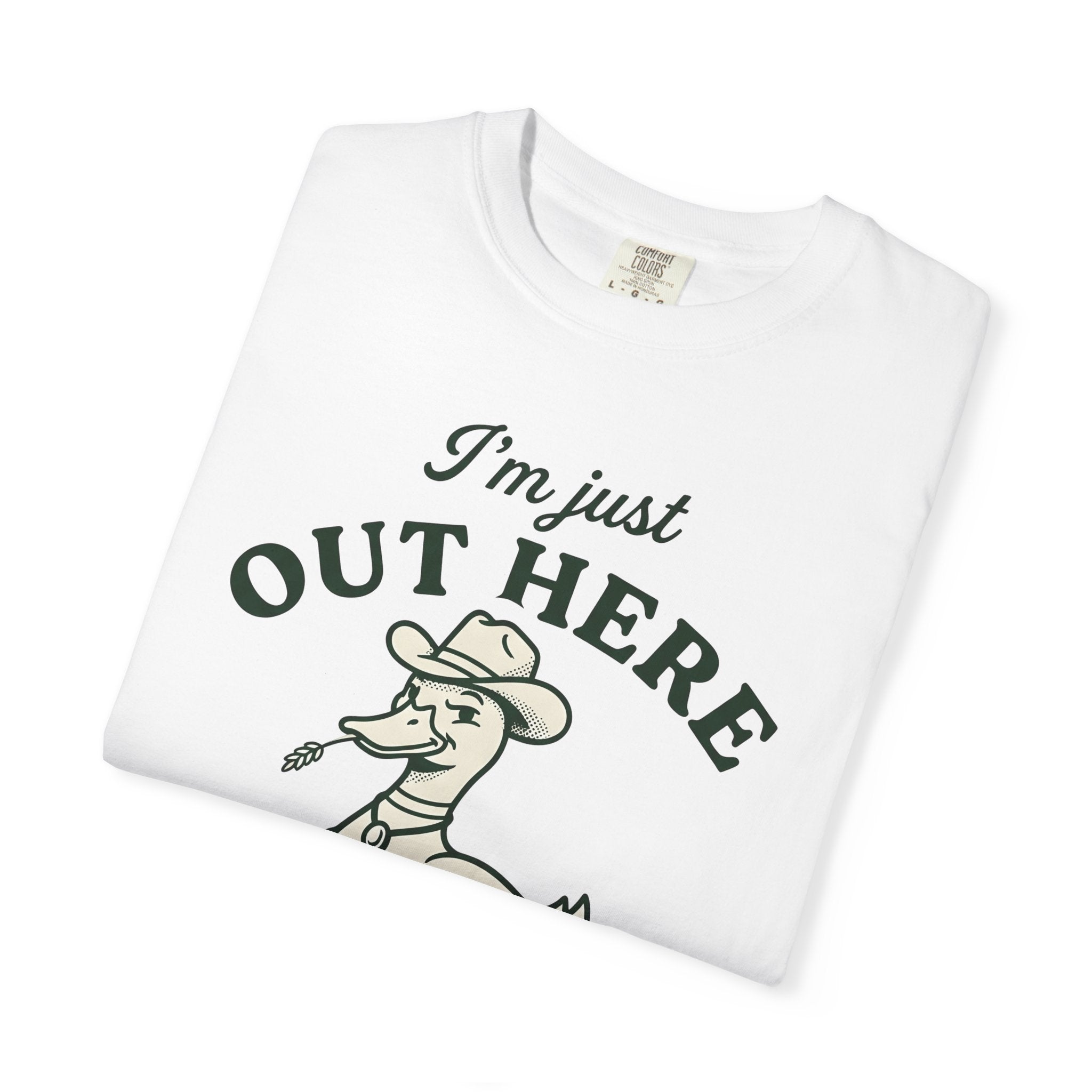 Western Duck Shirt Funny Wildlife Gift Women Comic Tee Duck T-Shirt Humor Fan Cartoon Tshirt Wildlife Graphic Retro Western Hat Tshirt