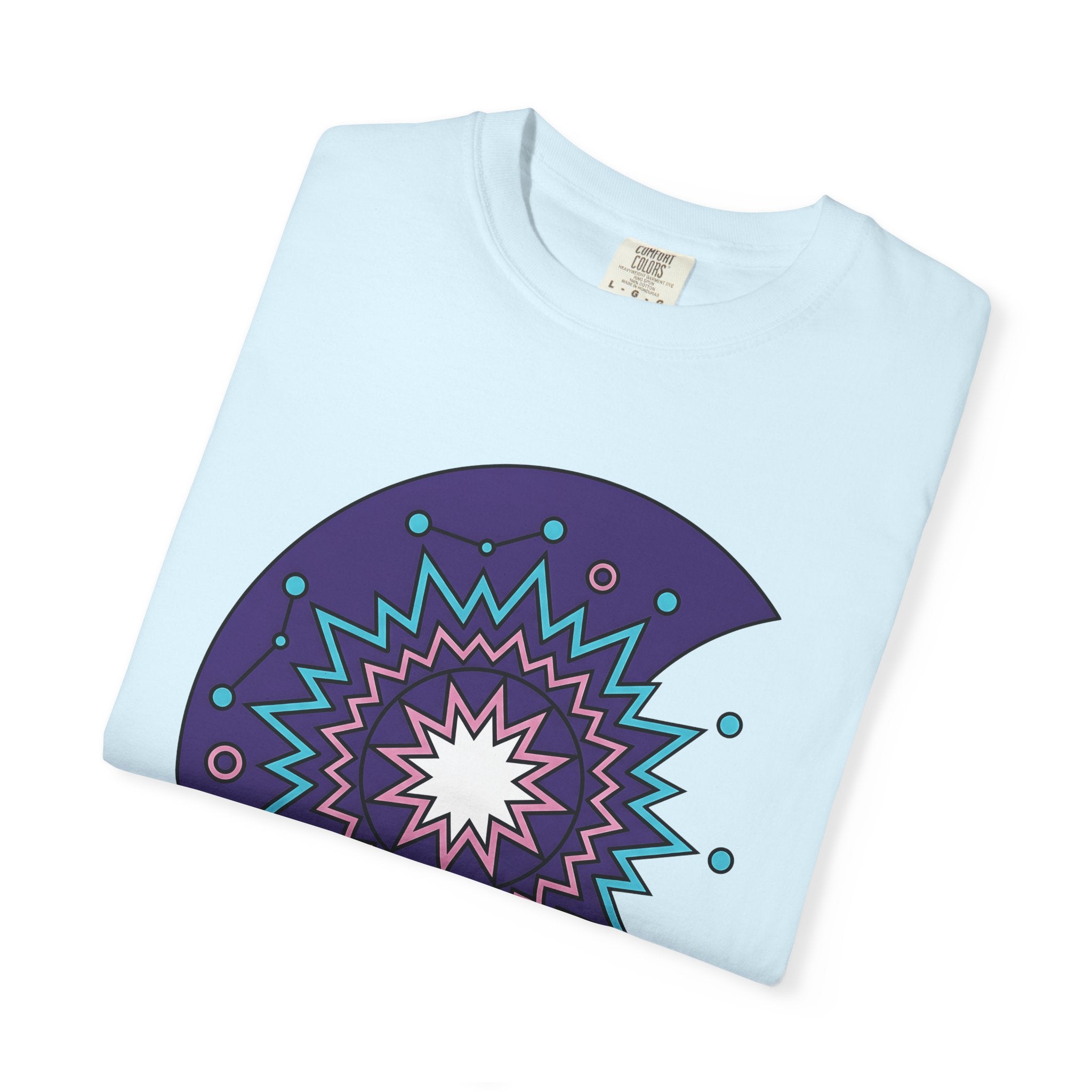 Mandala Moon Shirt Boho Chic Celestial Gift Women Geometric Tee Lunar T-Shirt Hippie Fan Tribal Tshirt Galaxy Graphic Minimalist Star Tshirt