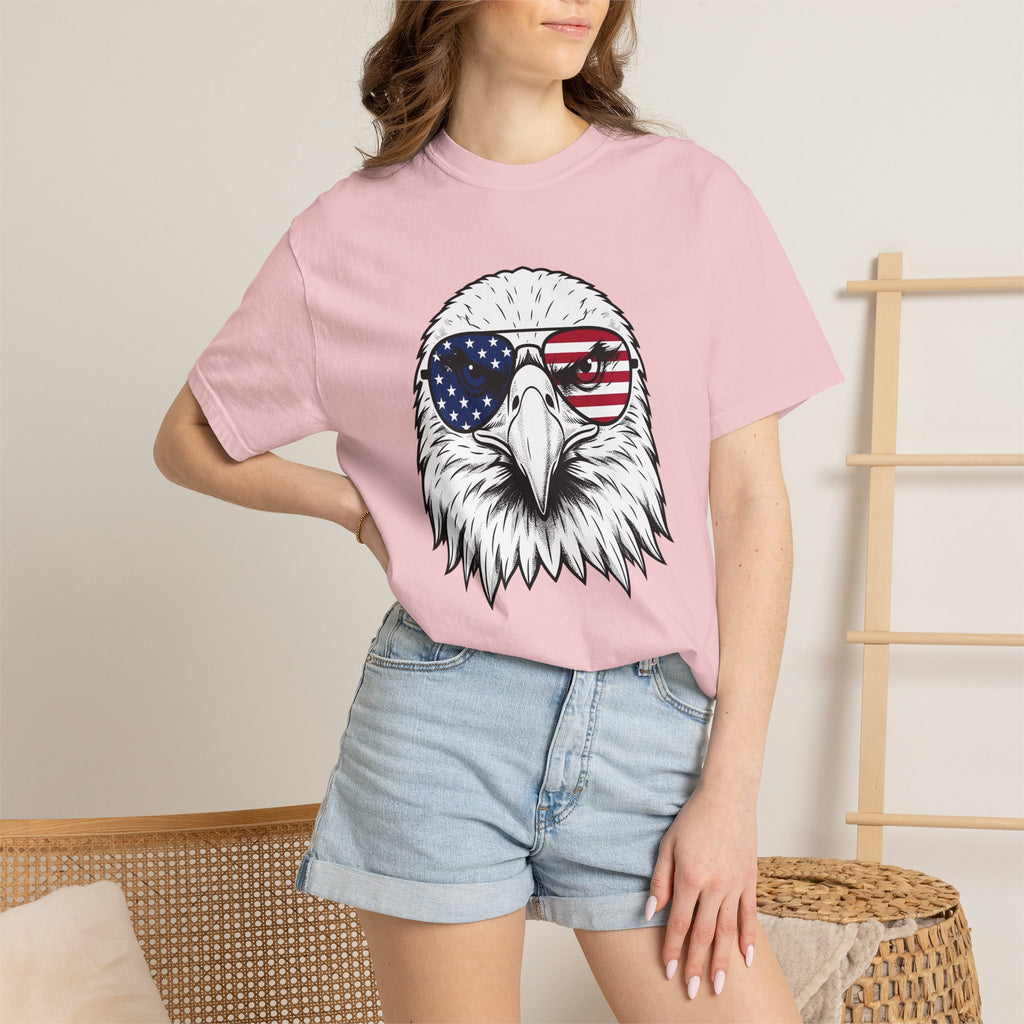 Bald Eagle Shirt America Flag Gift Women Illustration Tee Eagle T-Shirt American Fan Patriotic Tshirt Banner Graphic Classic Sun Glasses