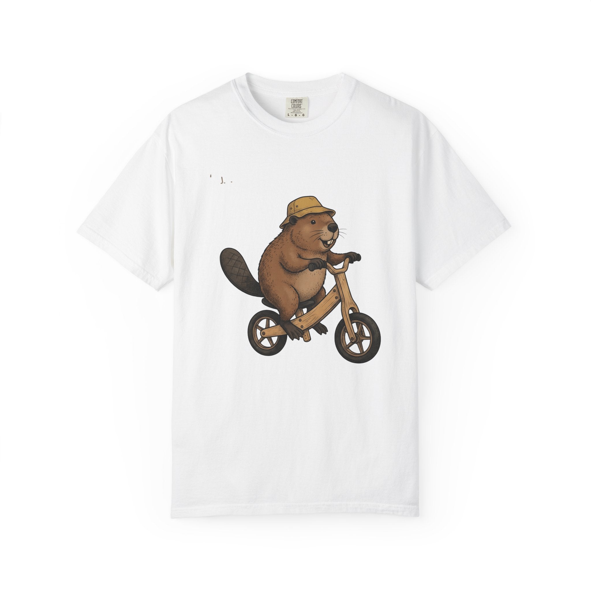 Beaver Bicycle Shirt Teachers Wildlife Gift Women Adorable Tee Dam T-Shirt Educator Enthusiast Cute Tshirt Animal Graphic Sketch Cap Tshirt