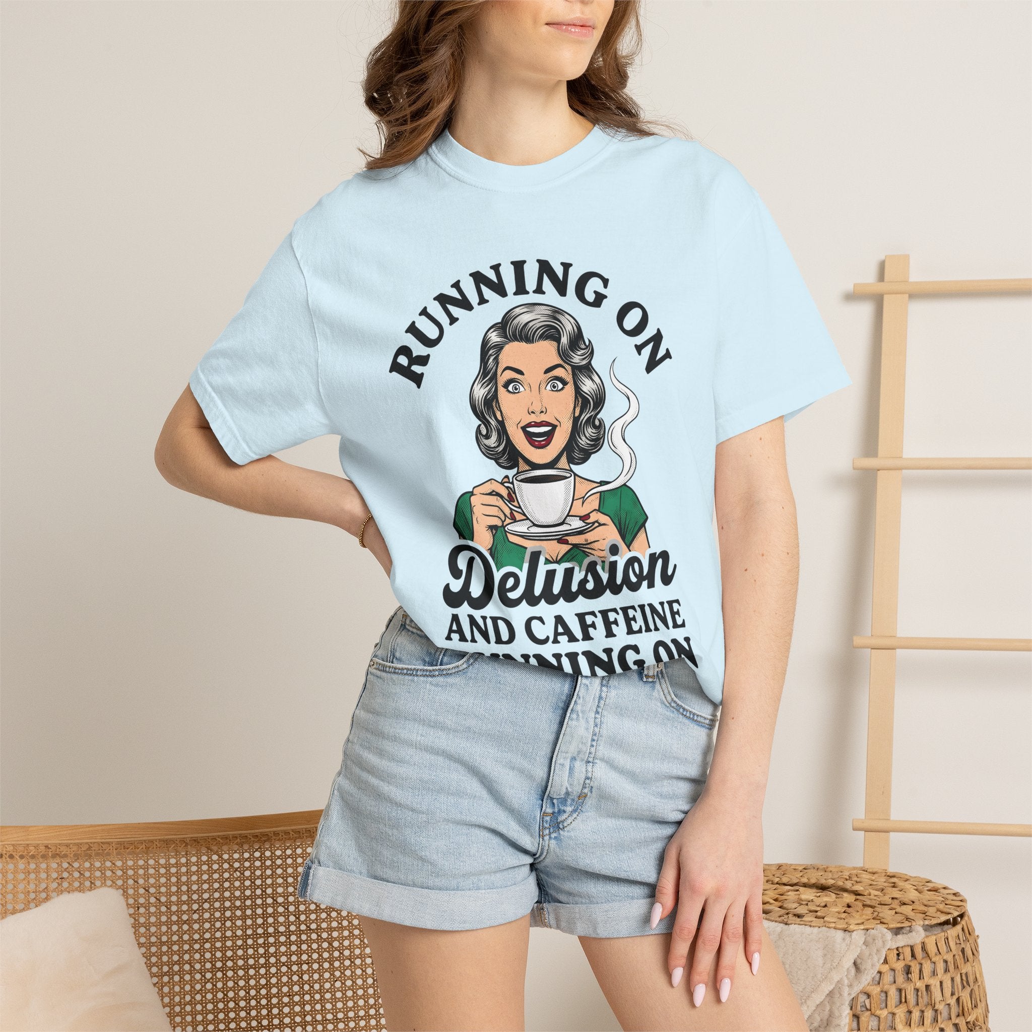 Vintage Woman Coffee Shirt Coffee Joke Gift Women Comic Tee Retro Woman T-Shirt Coffee Fan Cartoon Tshirt Pun Graphic Classic Coffee Mug