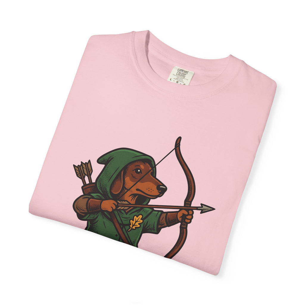 Dachshund Archer Shirt Dog Magic Gift Women Comic Tee Wiener Dog T-Shirt Dog Fan Cartoon Tshirt Magical Graphic Sketch Bow Tshirt