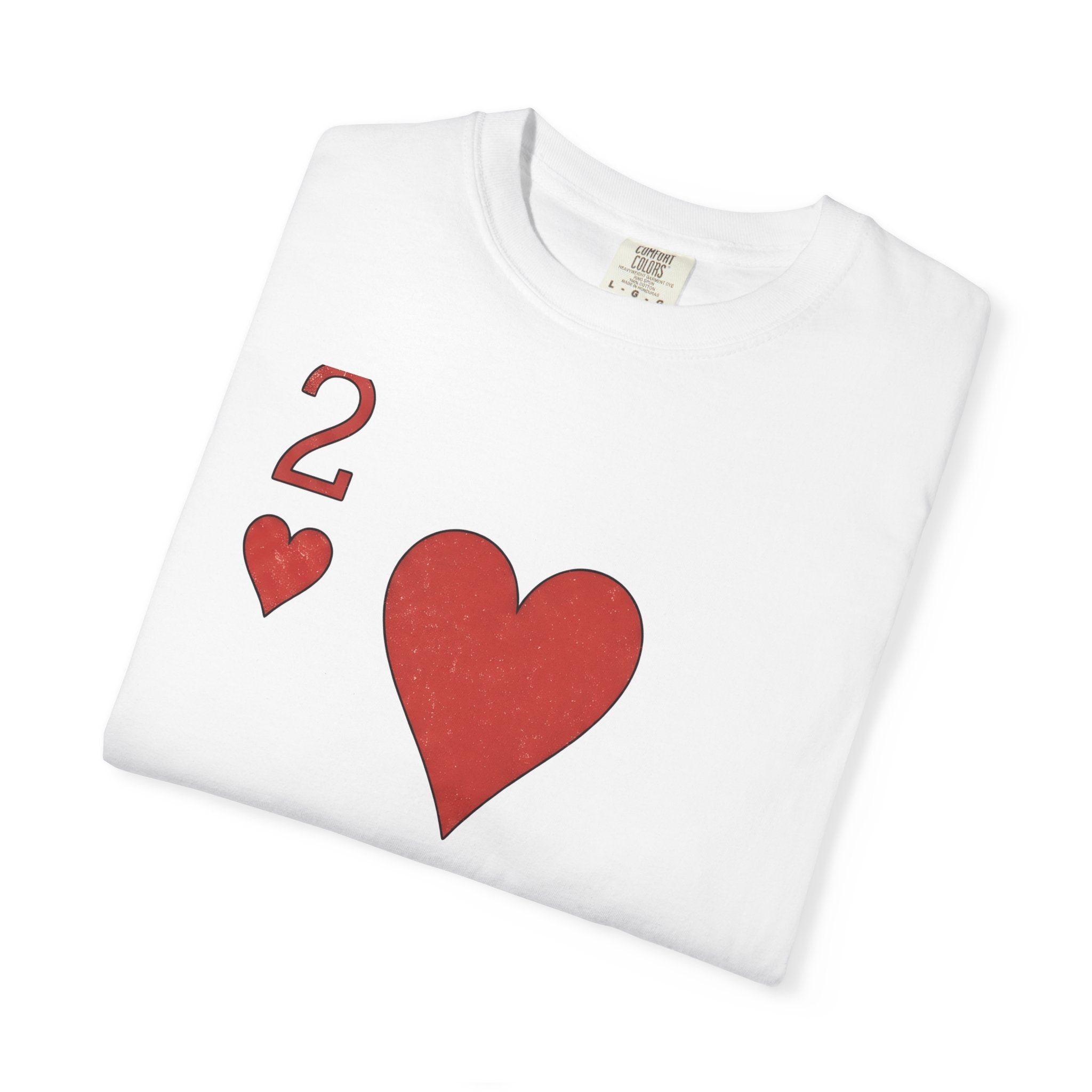 Heart Card Shirt Valentine's Day Love Gift Women Minimalist Tee Card T-Shirt Valentine Fan Simple Tshirt Romance Graphic Vintage Playing