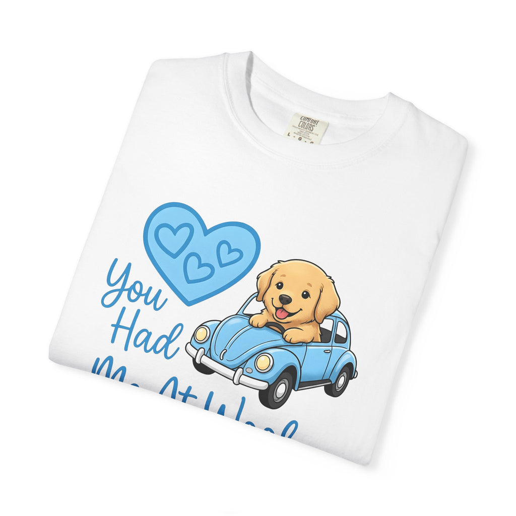Golden Retriever Truck Shirt Dog Pet Gift Women Comic Tee Doggy T-Shirt Dog Fan Canine Tshirt Animal Graphic Sketch Love Tshirt